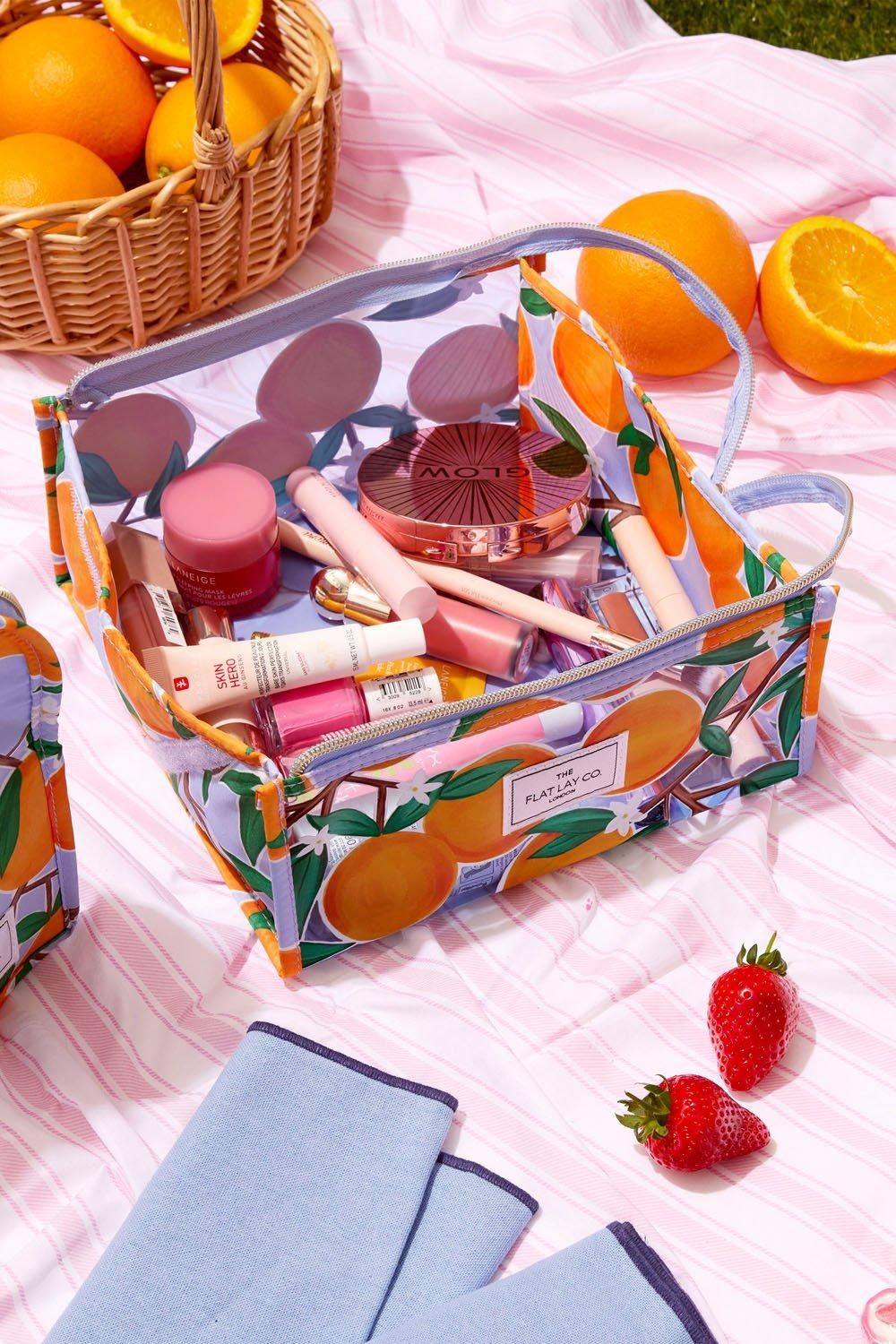 The Flat Lay Co The Flat Lay Co. Jelly Open Flat Box Bag in Mediterranean Oranges Multi image 8