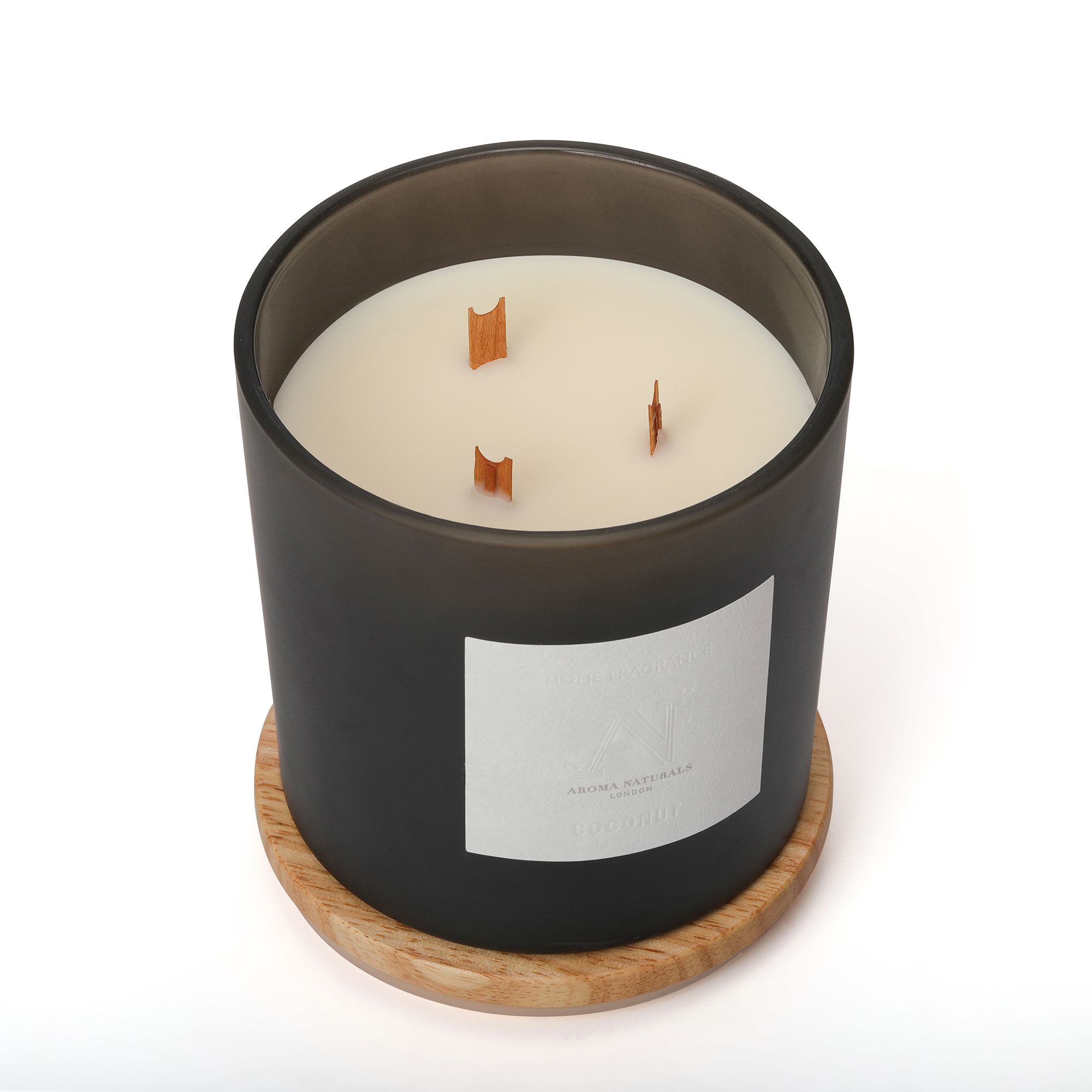 Aroma Naturals Frosted Decadence Glass Candle - Cashmere Scent image 4