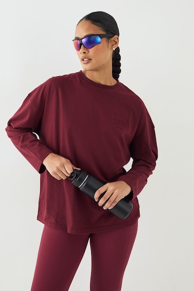 DSGN Studio DSGN Studio Collegiate Long Sleeve T-Shirt Burgundy
