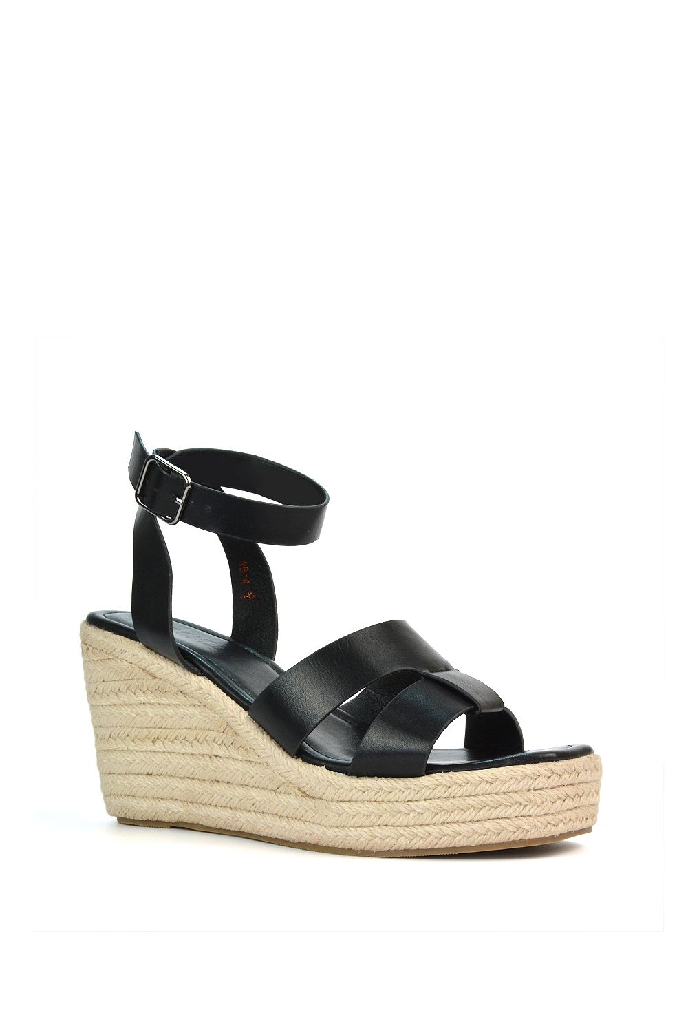 XY London 'Kala' Espadrille Strappy Platform Wedge Heel Sandals With Ankle Strap image 2