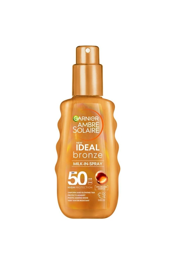 Garnier Ambre Solaire Ideal Bronze Milk-In Tanning Spray SPF50 Multi