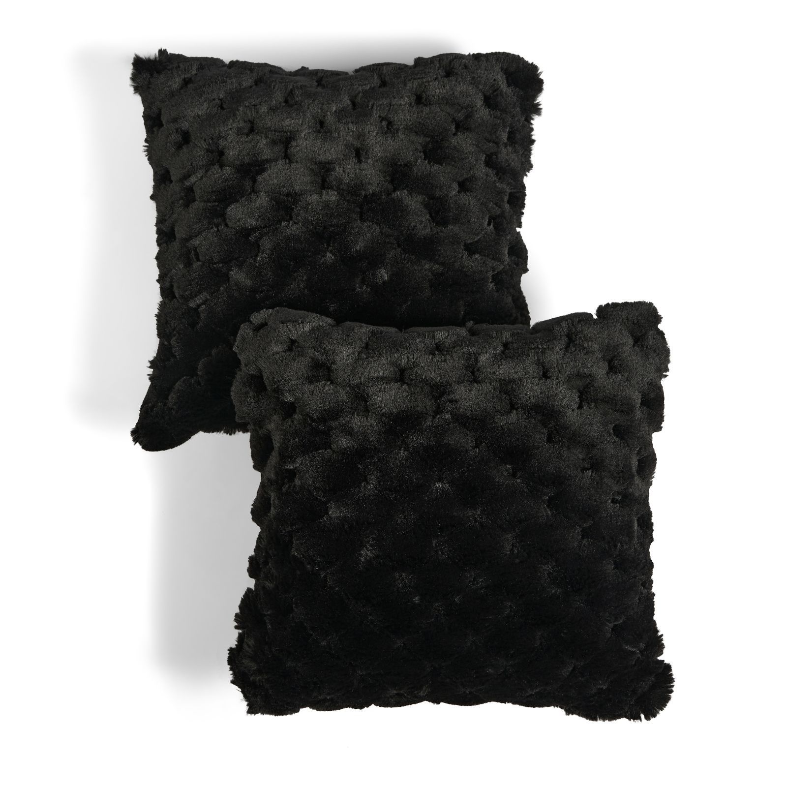OHS 2 Pack Soft Jumbo Waffle Fur Decorative Square Cushion Covers image 3