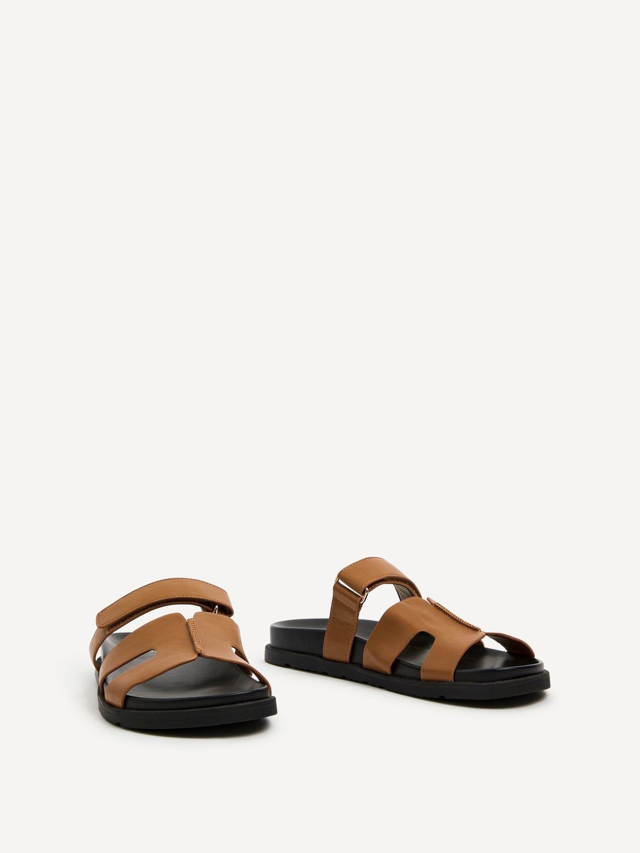 Linzi Emmy Tan Faux Leather Footbed Linked Design Sandal image 3