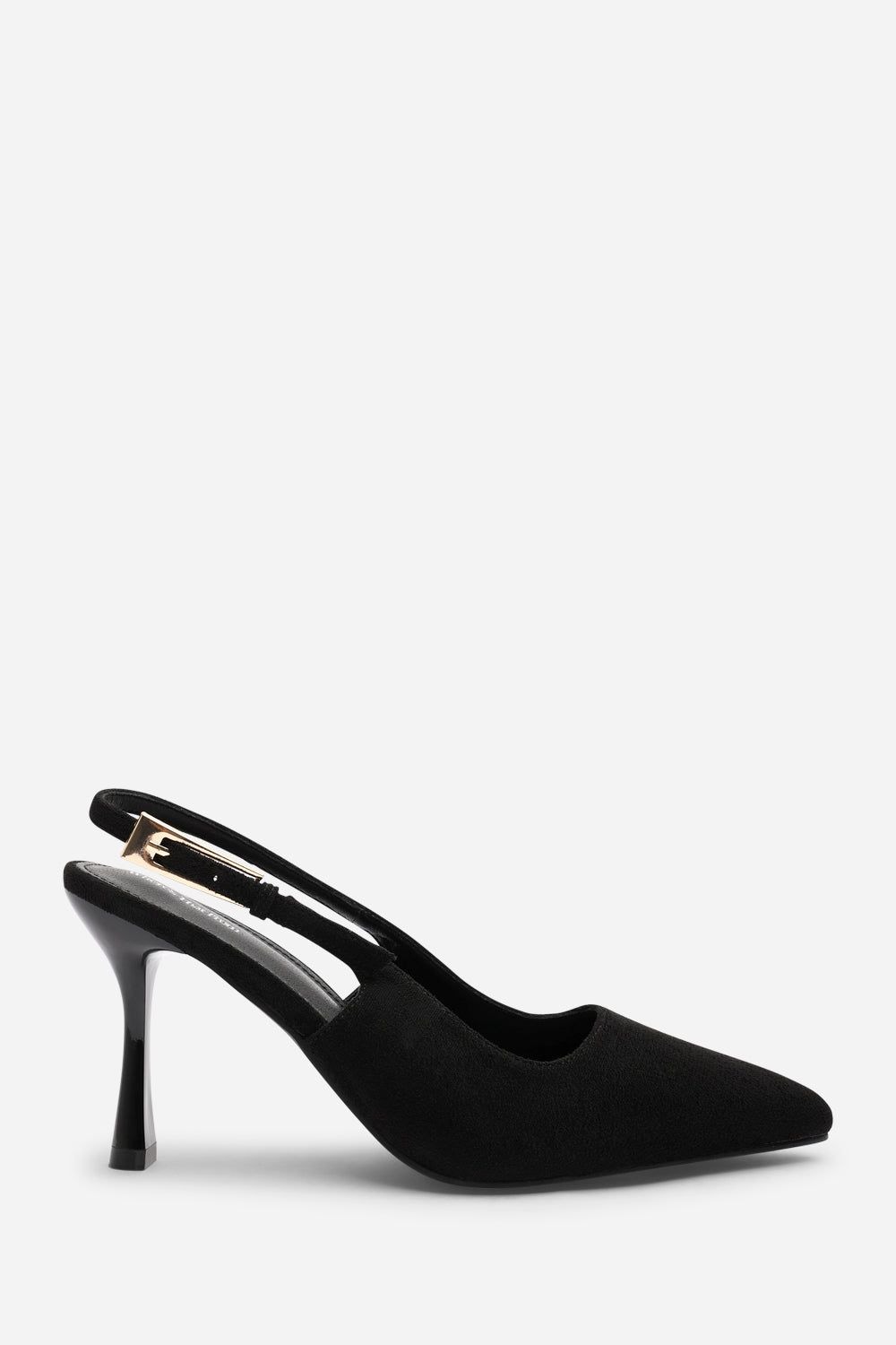 Where's That From 'Tiana' Suede Pointed Toe Sling Back Mid Heel with Buckle Strap image 2