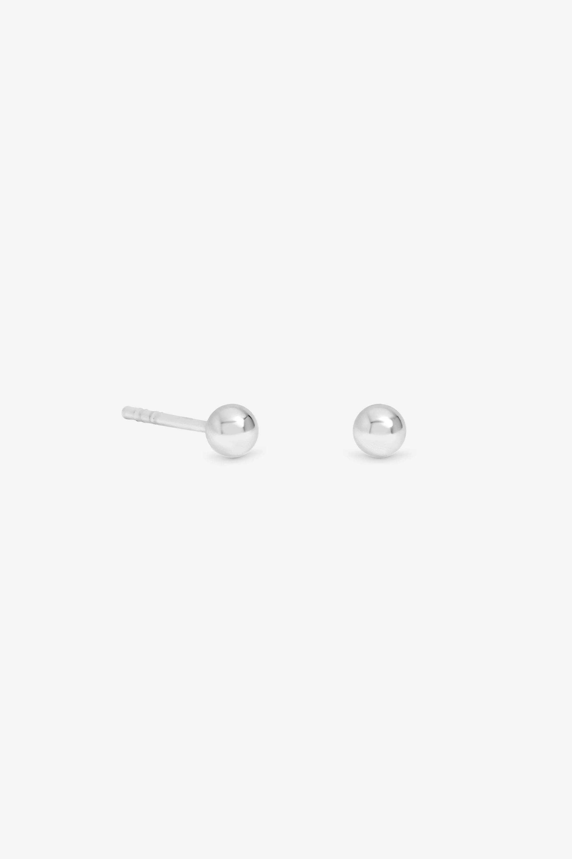 Simply Silver Sterling Silver 925 Polished Ball Stud Earrings image 1