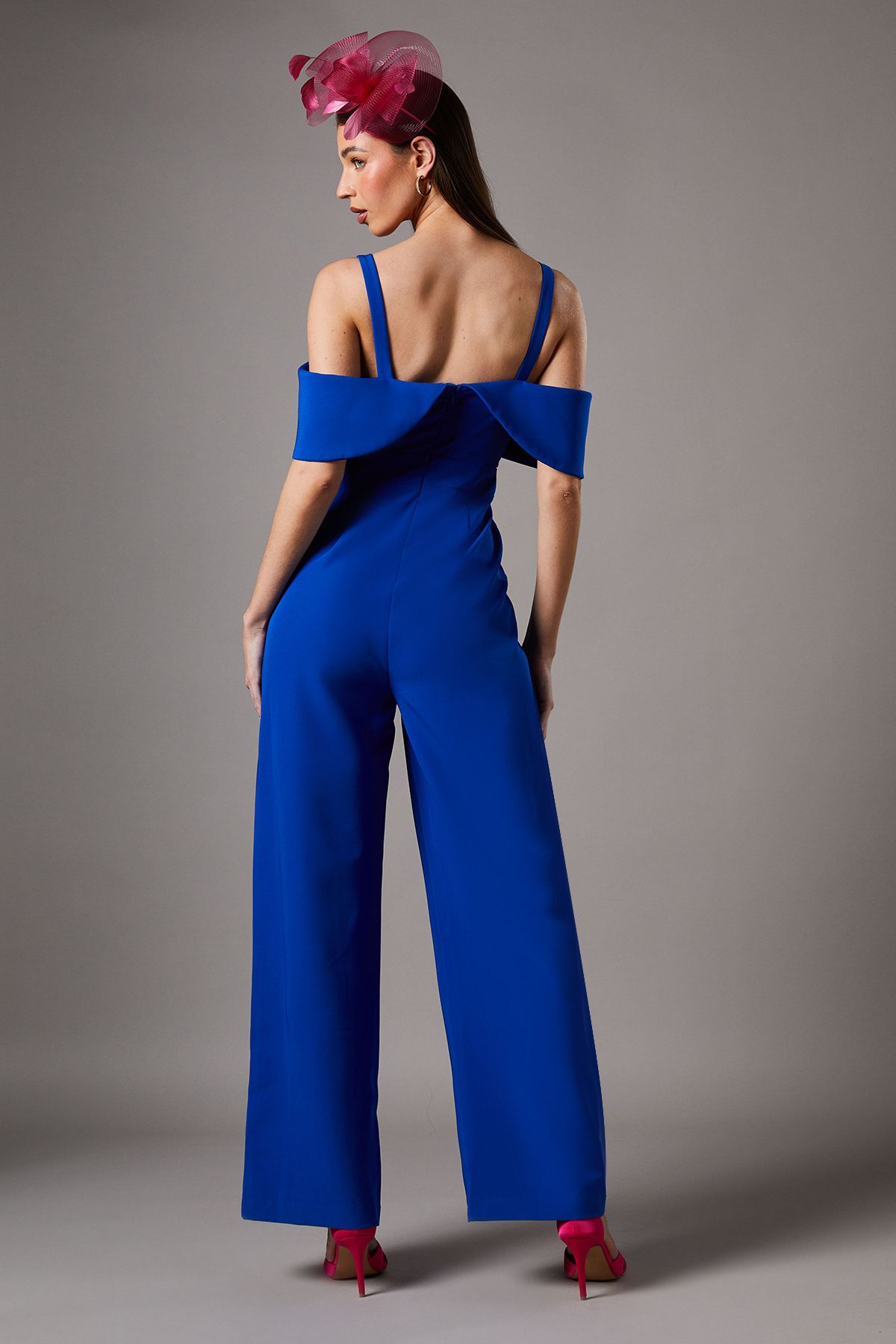 Coast Bow Off Shoulder Jumpsuit Cobalt image 3