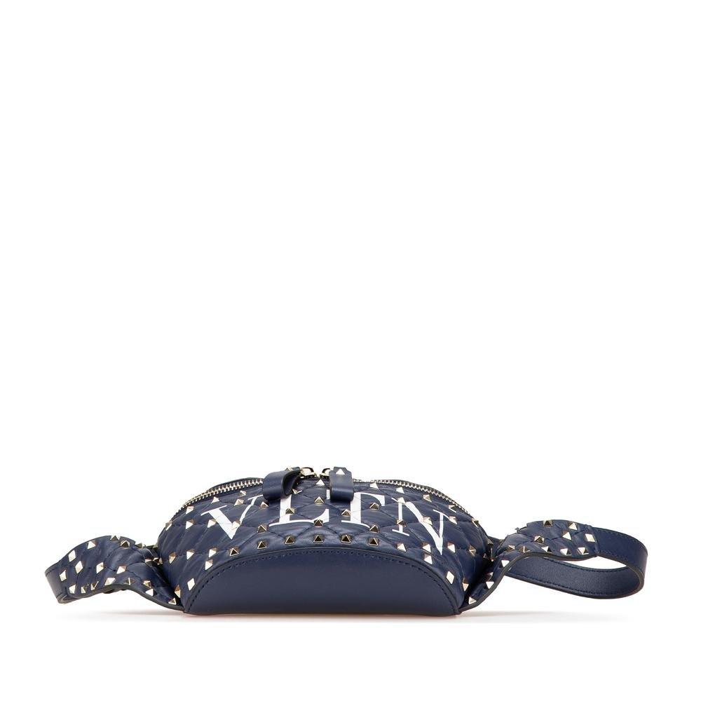 Valentino Preloved Quilted Leather Belt Bag Wo - Blue image 3