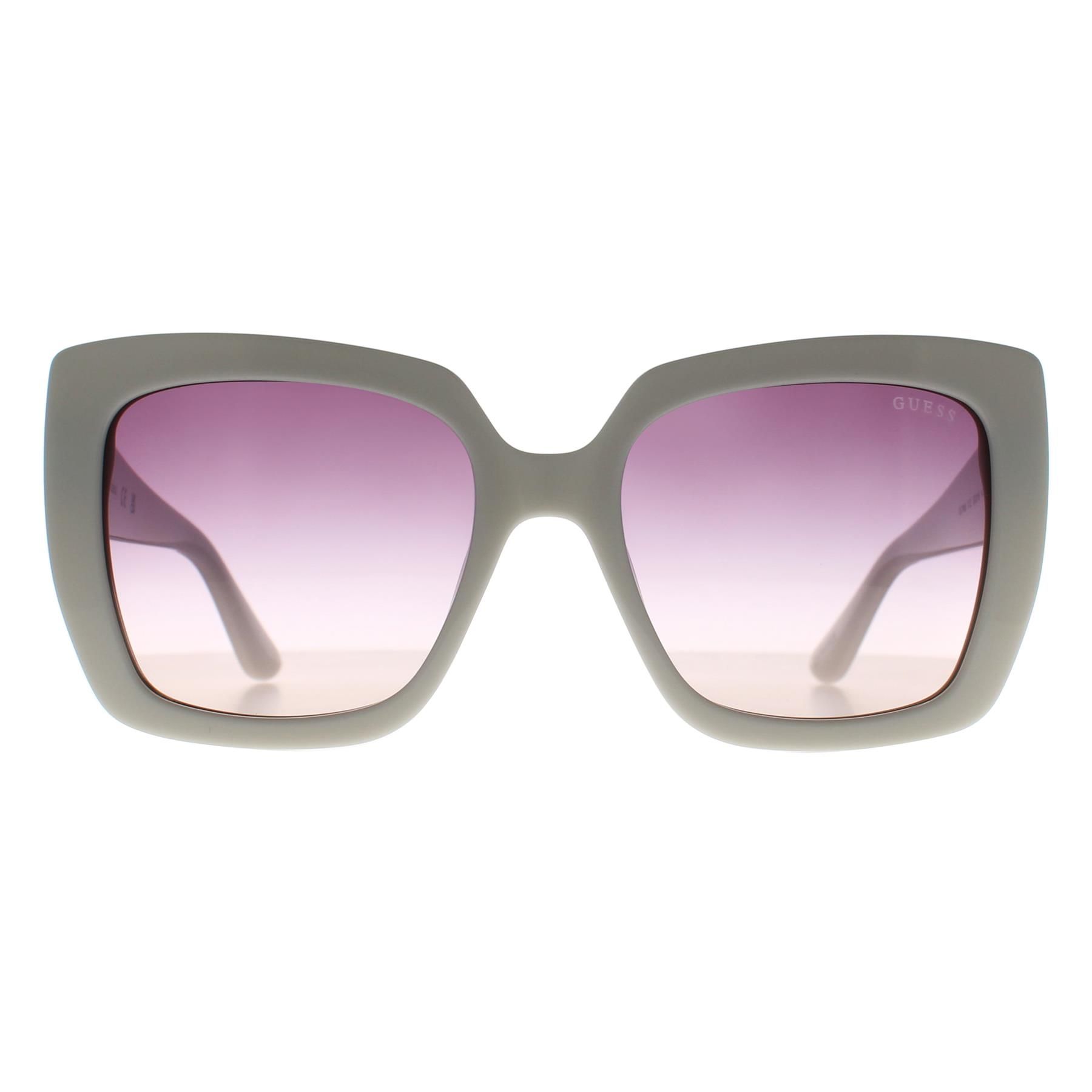 Guess Cat Eye White Purple Gradient Mirror GU7889