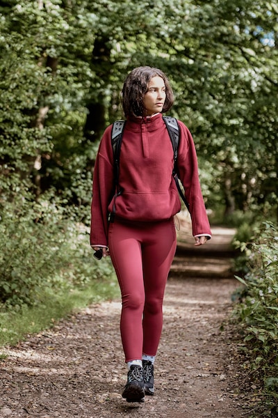 DSGN Studio DSGN Studio Sport Ultra Sculpt Pocket Detail Sports Legging Burgundy