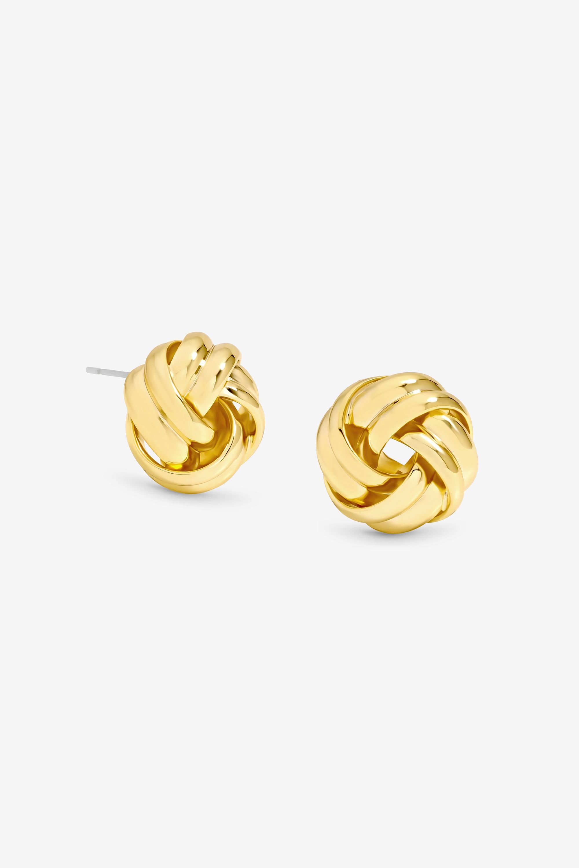 Jon Richard Gold Plated Knot Stud Earrings image 1