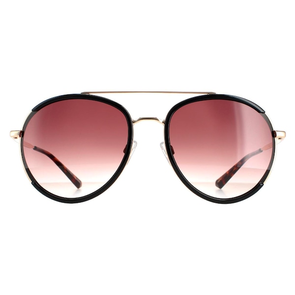 Ted Baker Aviator Black Gold Brown Gradient TB1638 Gaia