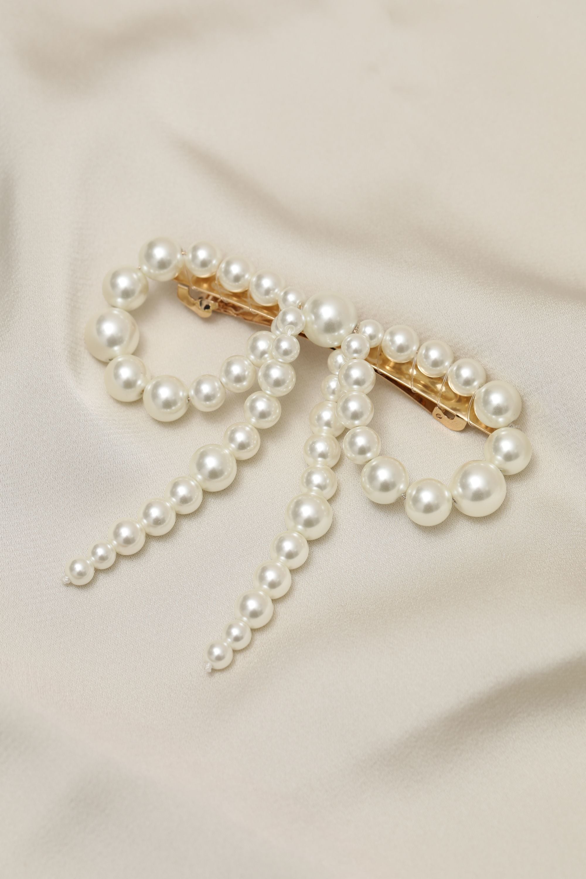 Jon Richard Gold Plated Pearl Bow Hair Clip