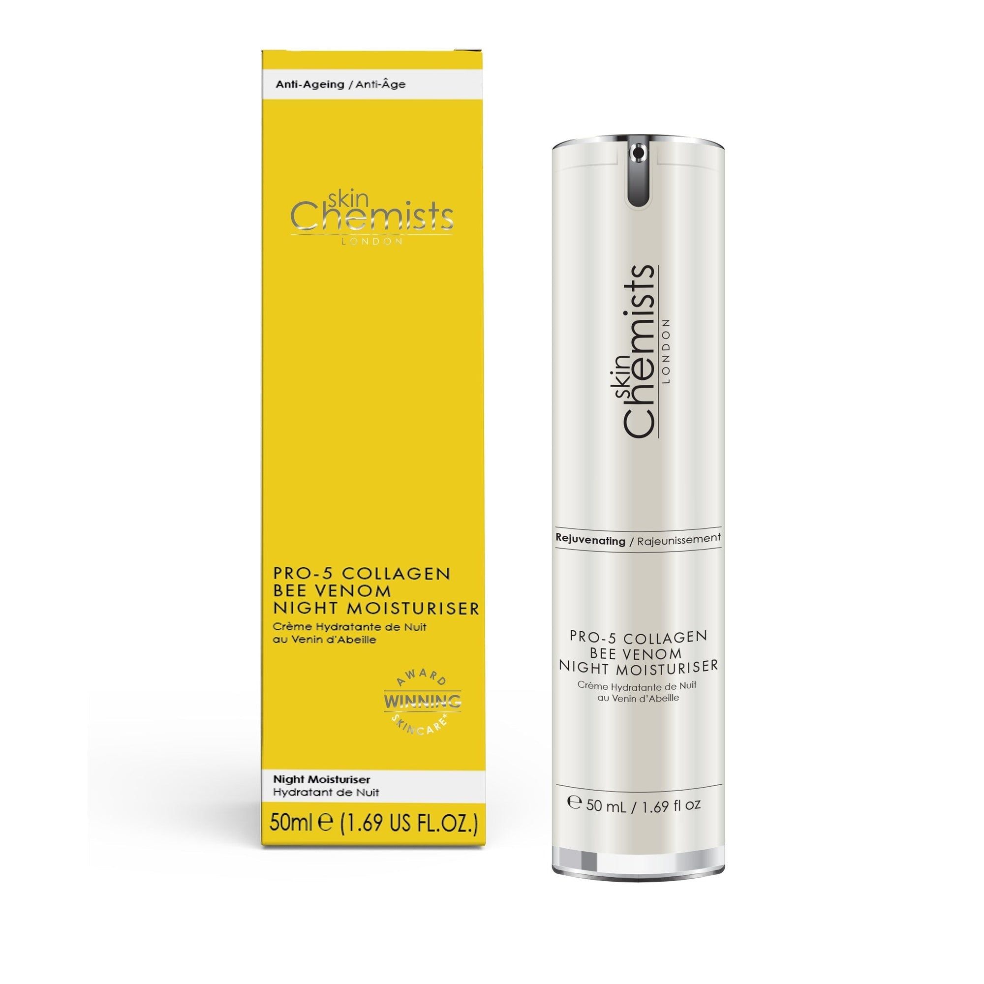 skinChemists professional Pro-5 Collagen Bee Venom Night Moisturiser 50ml x 2 Duo Set image 2