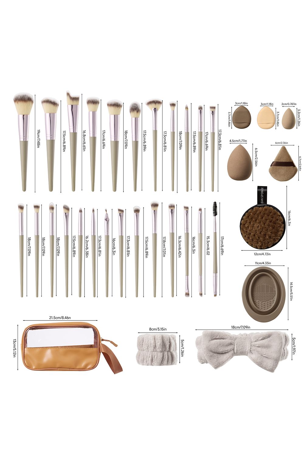 SHEONLY Professional Makeup Brush & Tool Set image 4