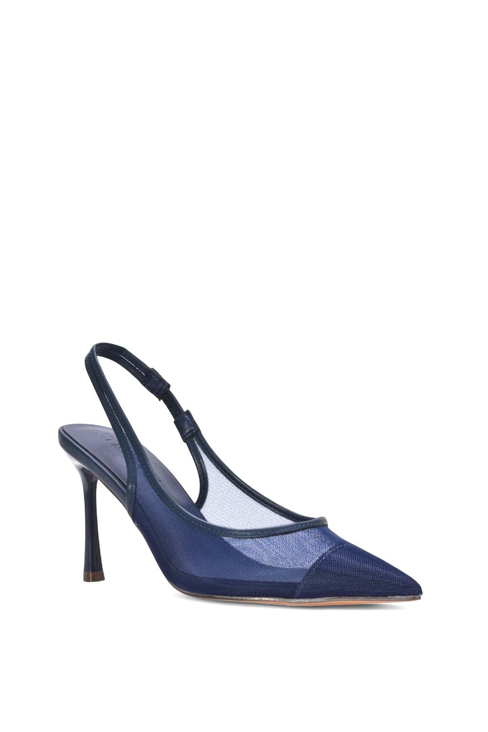XY London 'Caroline' Pointed Toe Mesh Slingback Court Shoe Heels image 2