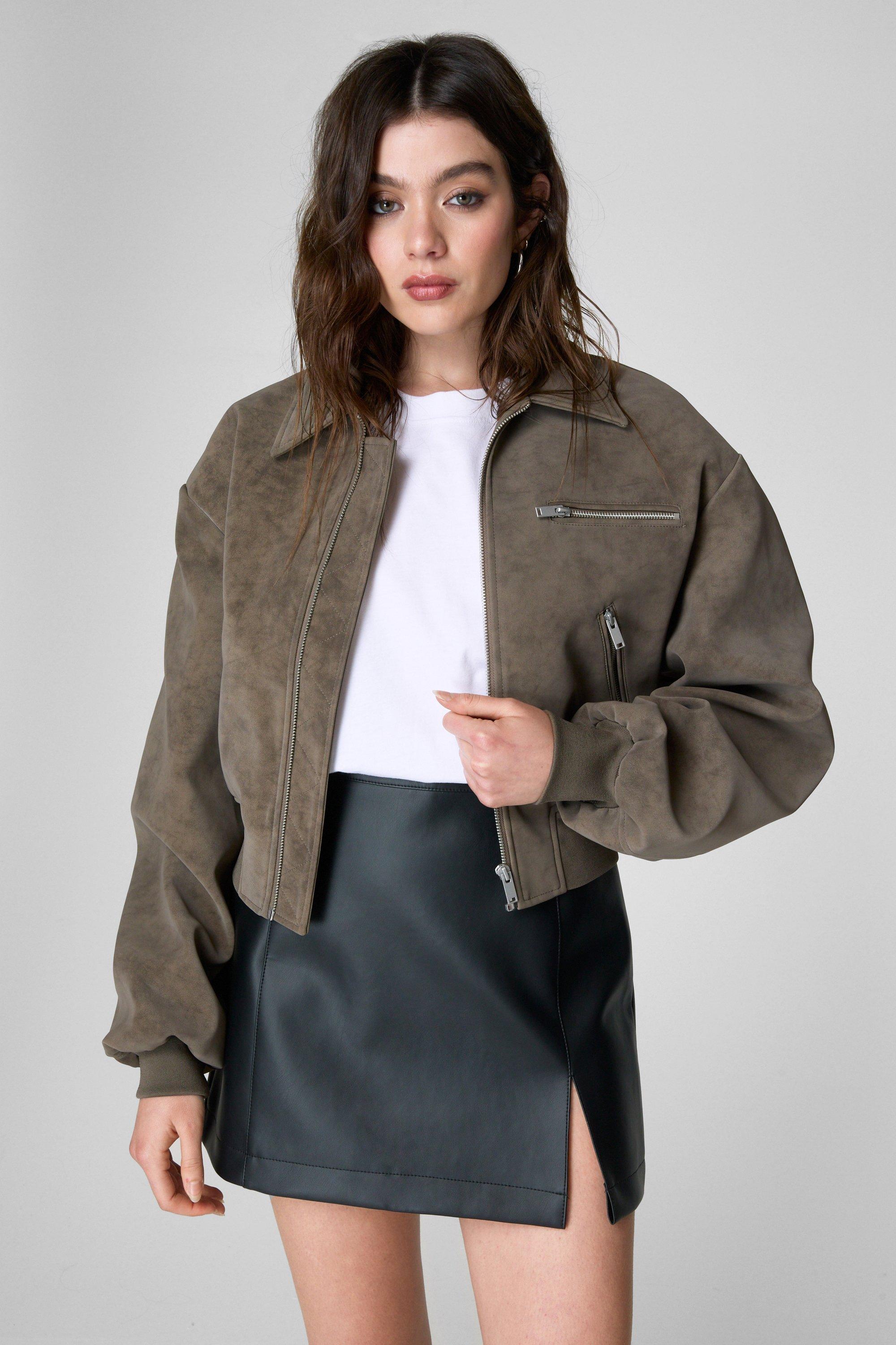 NastyGal Essentials Faux Leather Mini Skirt Black image 1