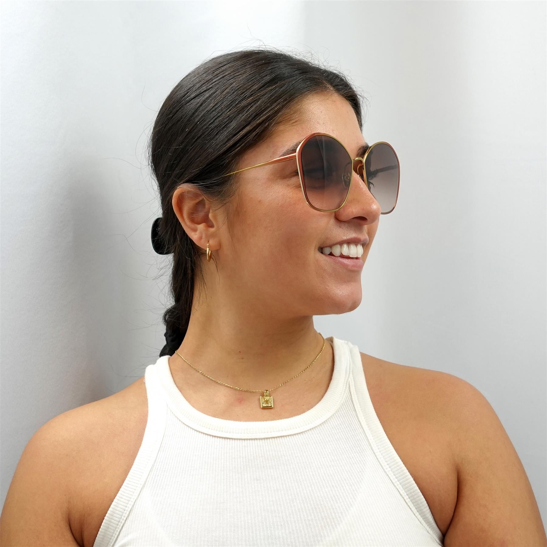 Chloe Square Dark Brown Gold Brown Gradient CH0015S image 5