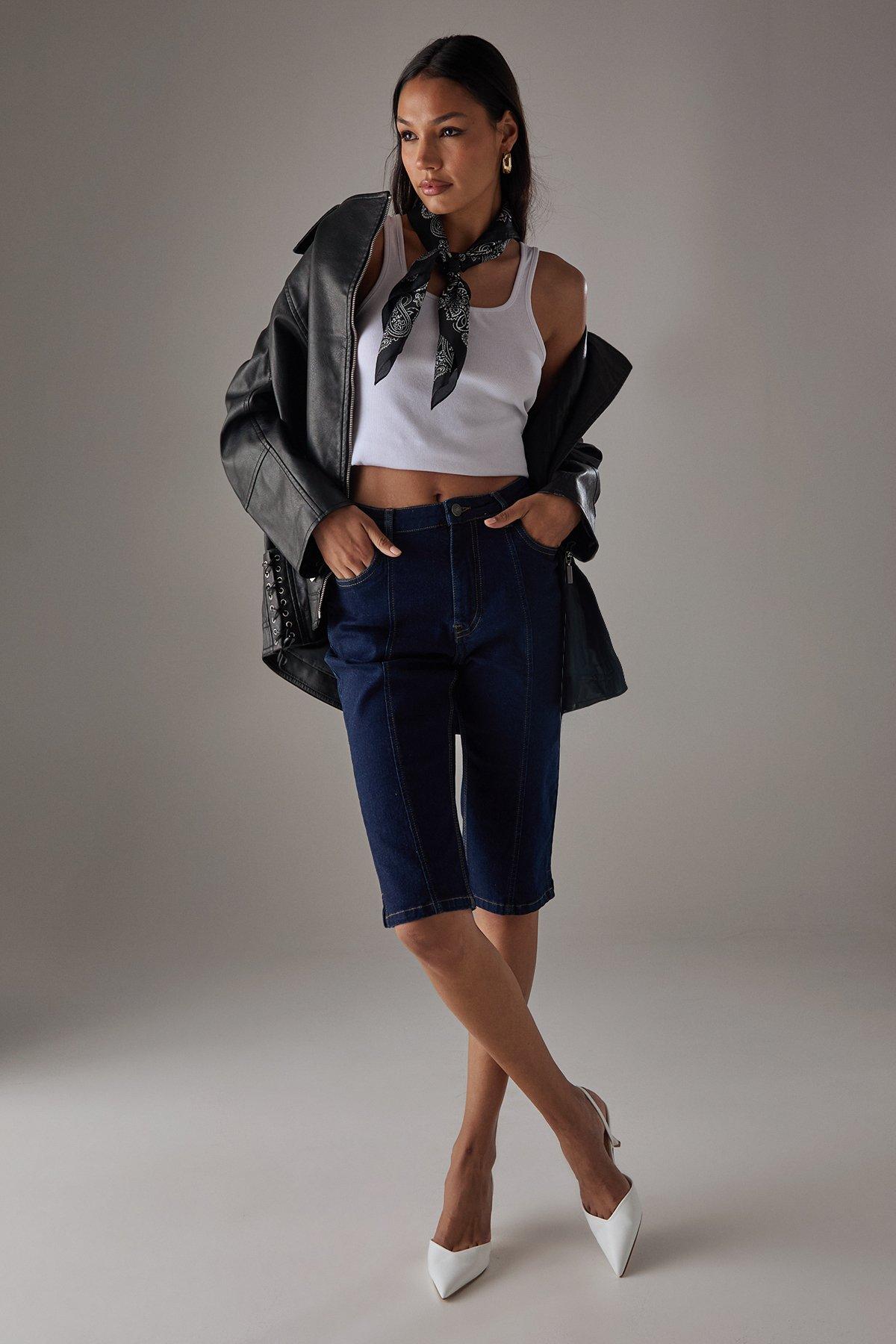 Warehouse Denim Capri Dark Indigo image 1