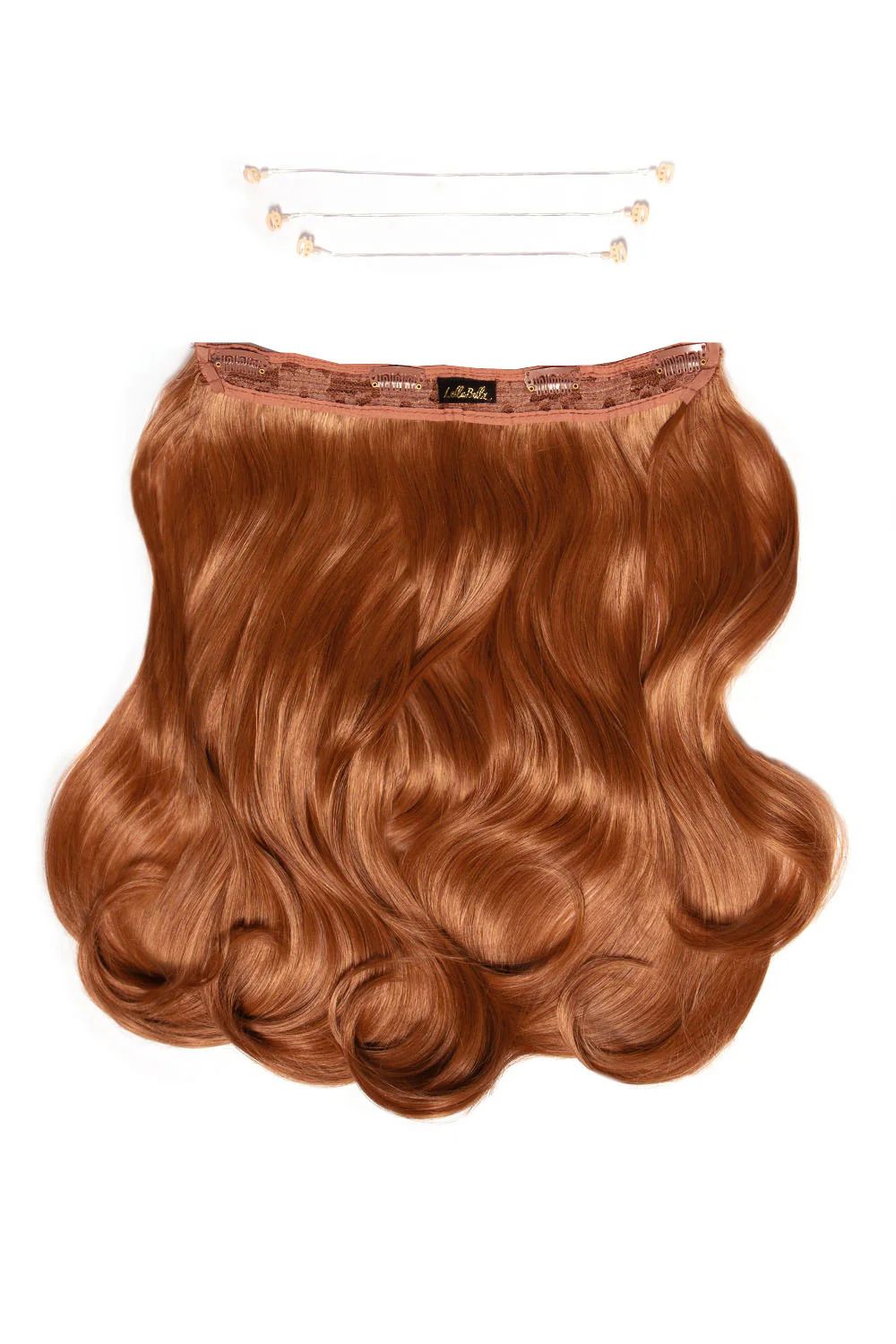 Lullabellz 18" 1 Piece Hidden Halo Blow Dry Hair Extensions Mixed Auburn image 1