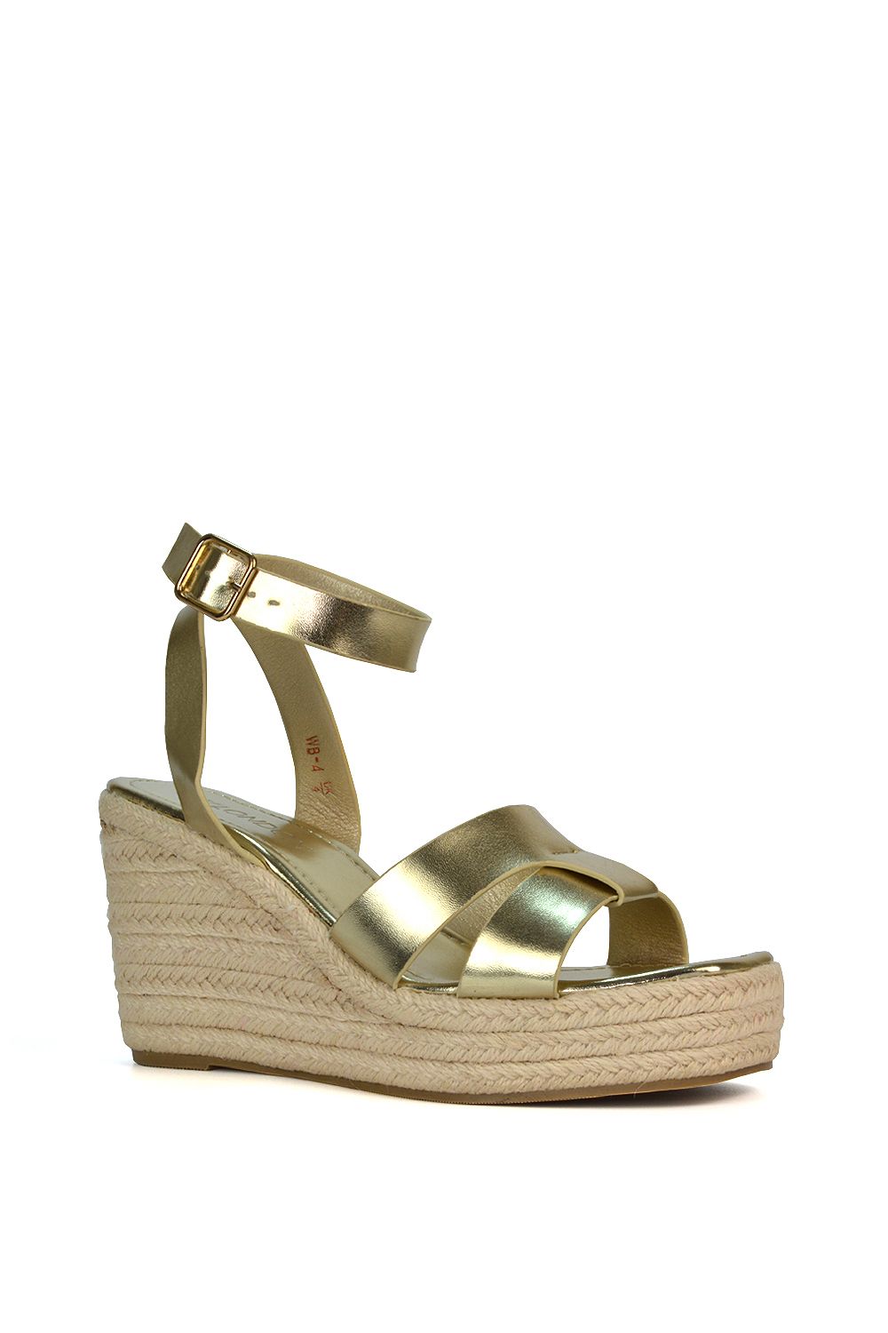 XY London 'Kala' Espadrille Strappy Platform Wedge Heel Sandals With Ankle Strap image 2