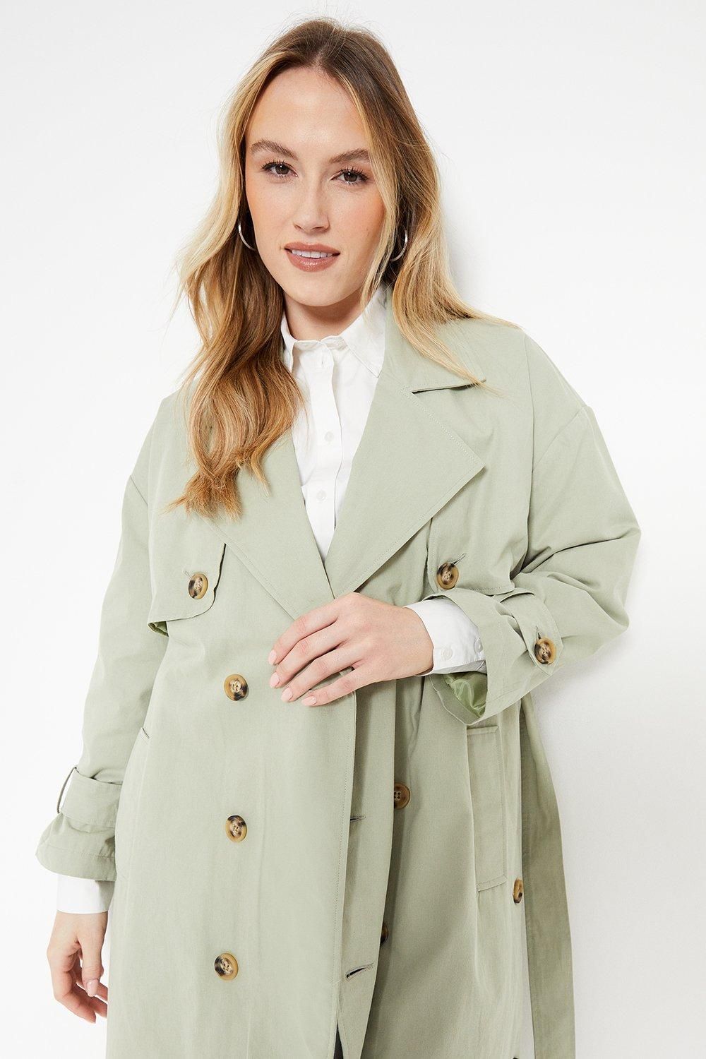 Dorothy Perkins Trench Coat Sage image 4