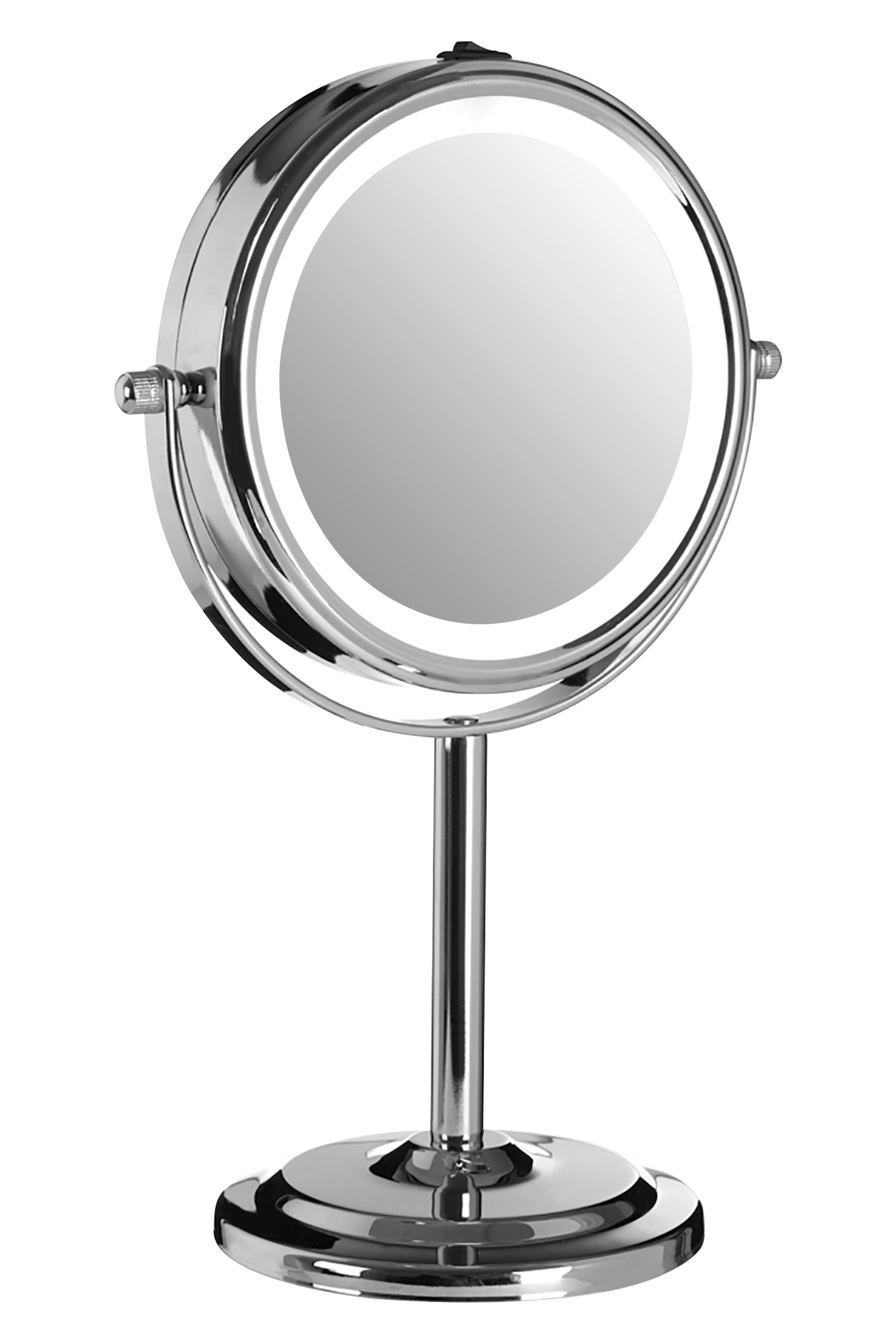 Orsina Chrome Iron Table Mirror, Durable 27x17cm Swivel Vanity Mirror, Modern Chrome Finis image 3
