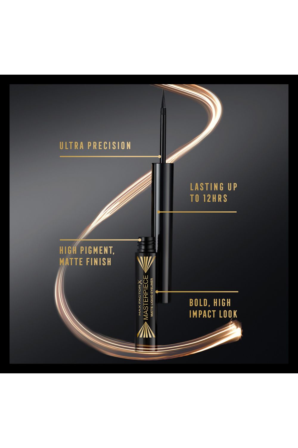 Max Factor Masterpiece Waterproof Matte Liquid Eyeliner Black image 4