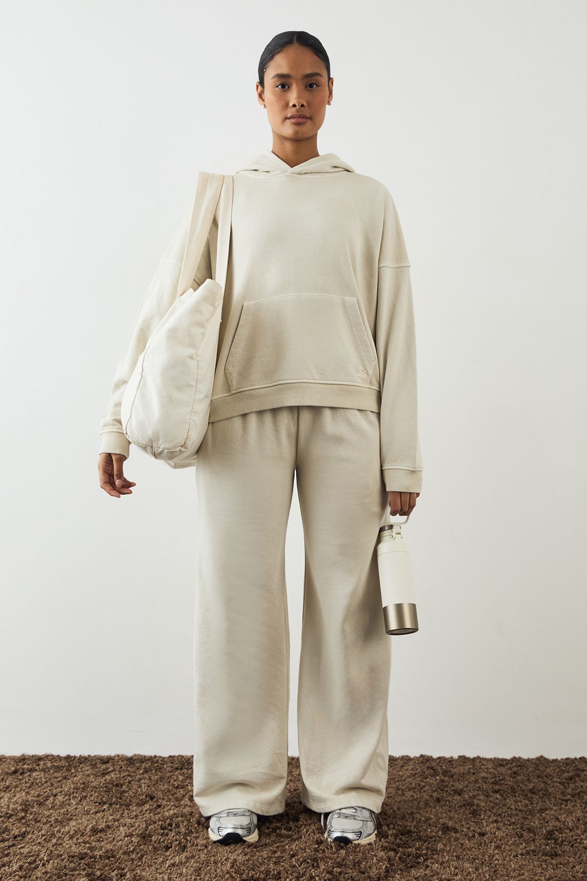 DSGN Studio DSGN Studio Premium Heavyweight Washed Oversized Hoodie Ecru image 5