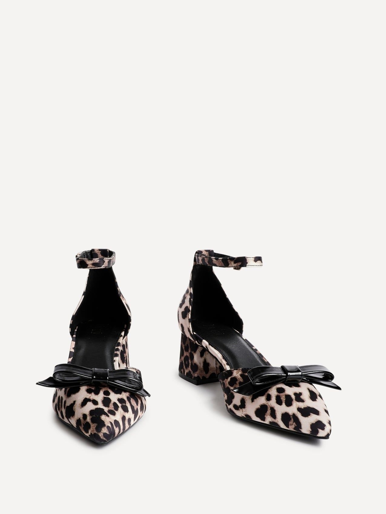 Linzi Orla Leopard Print Scuba Low Block Court Heel image 3