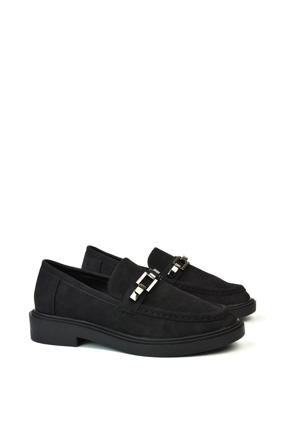 XY London 'Dakoa' Gold Chain Back to School Chunky Loafer Shoes image 3