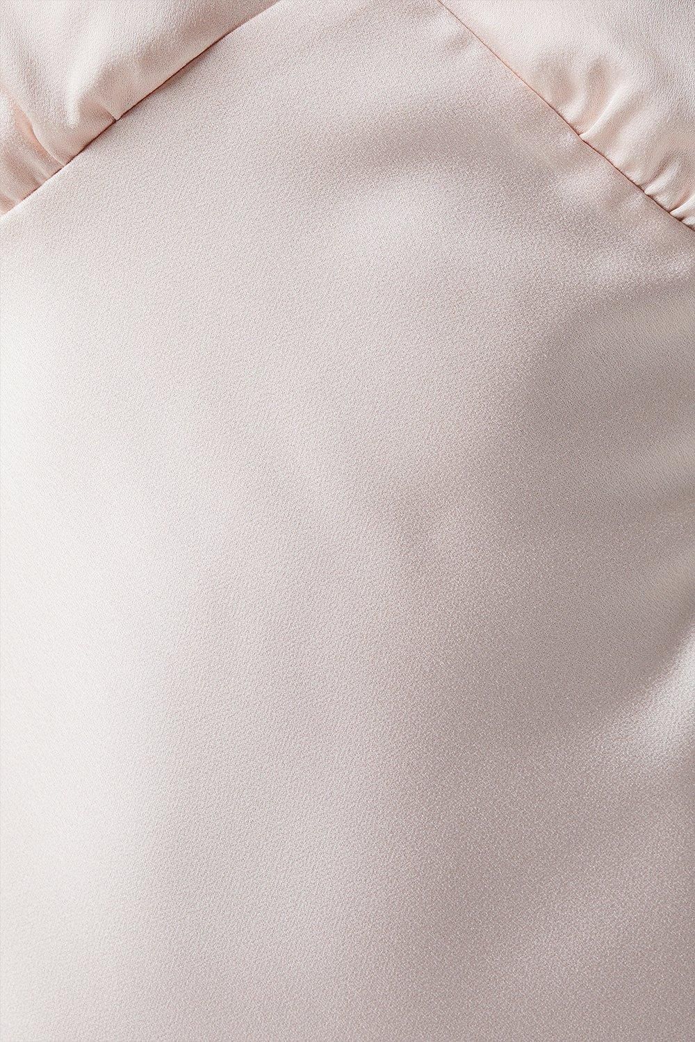 Oasis Satin Open Back Detail Maxi Bridesmaid Dress Blush image 5