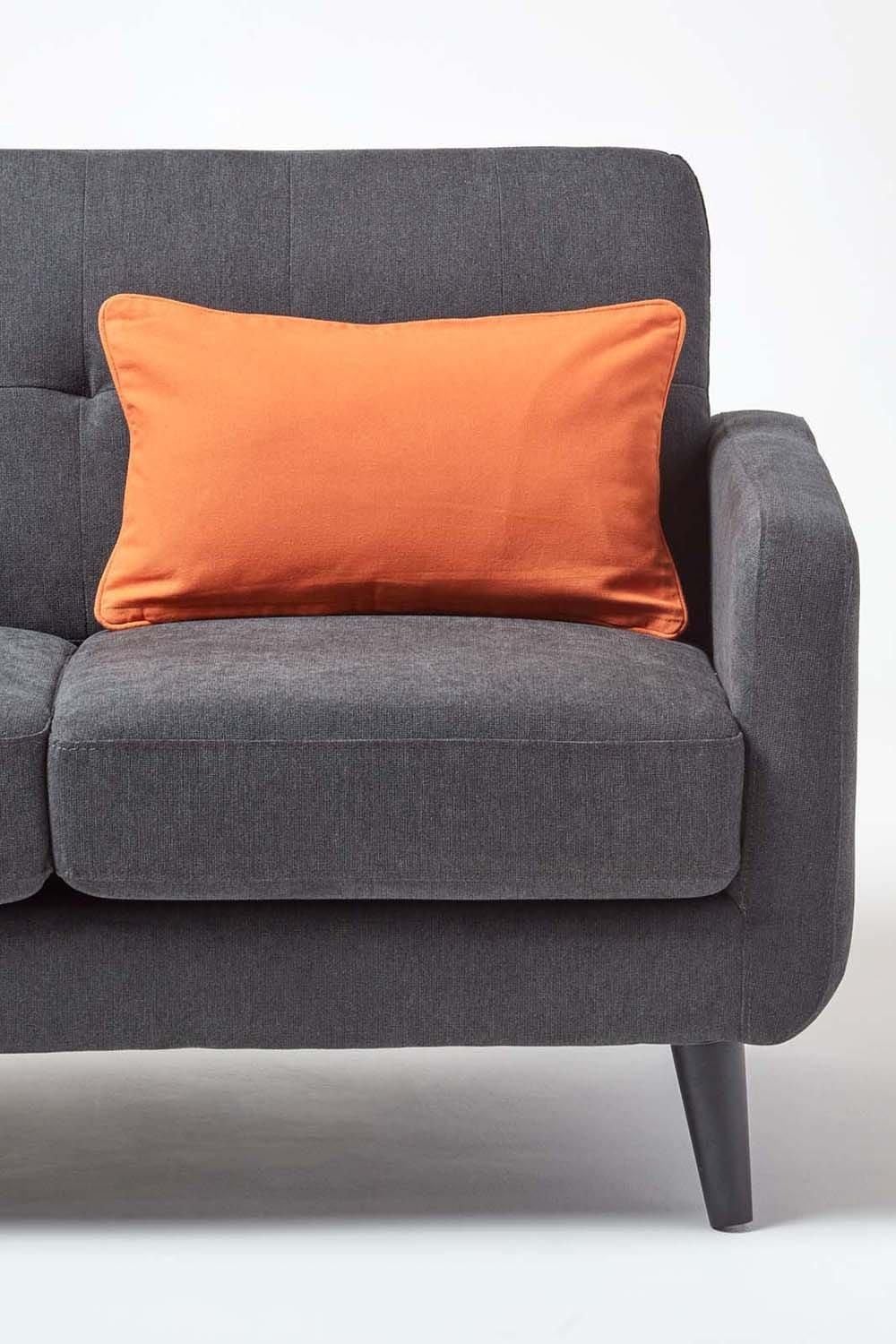 Homescapes Cotton Plain Cushion Cover image 4