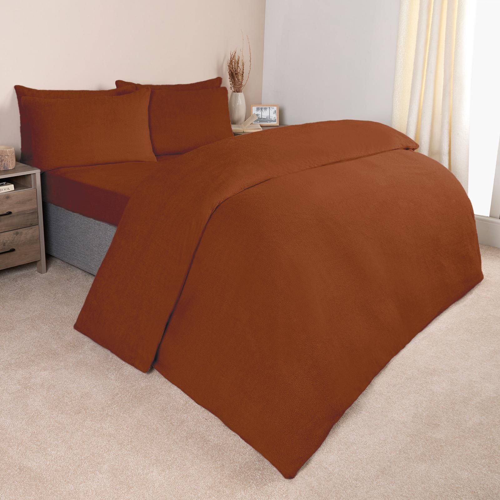 OHS Thermal Soft Teddy Fleece Duvet Cover Bedding Set image 3