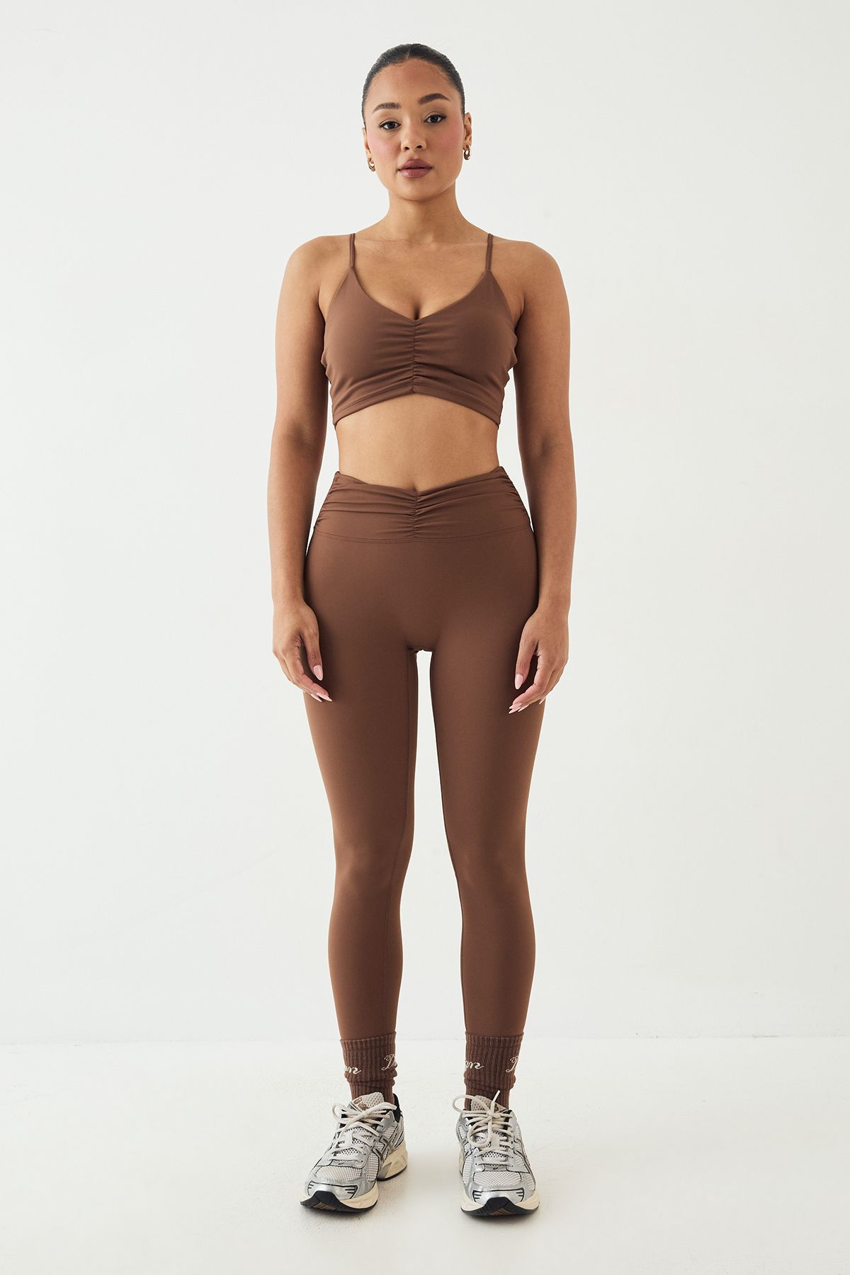DSGN Studio DSGN Studio Ultra Sculpt Ruched Waist High Waist Legging Mocha image 5