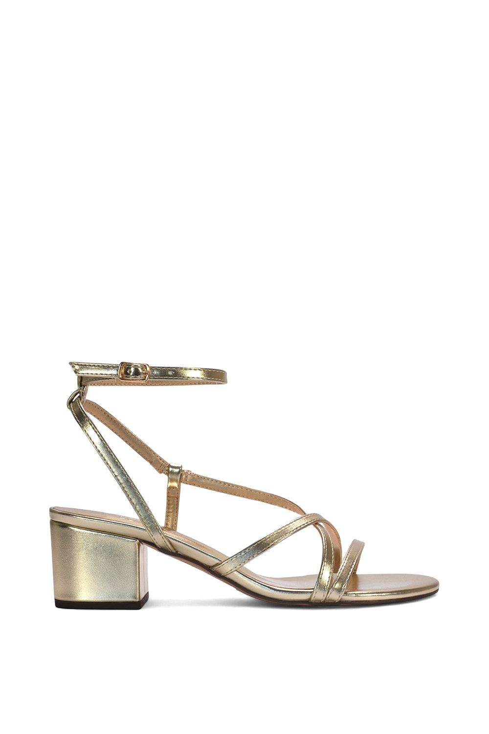 XY London 'Maria' Block Heel Strappy Sandal Shoes image 1
