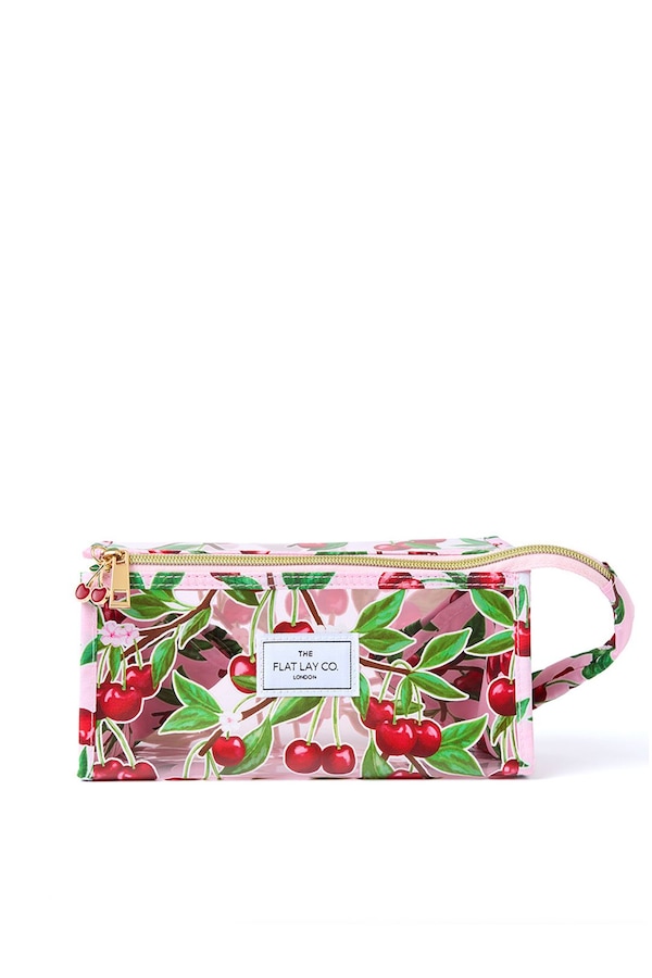 The Flat Lay Co Jelly Makeup Box Bag - Cherries Multi