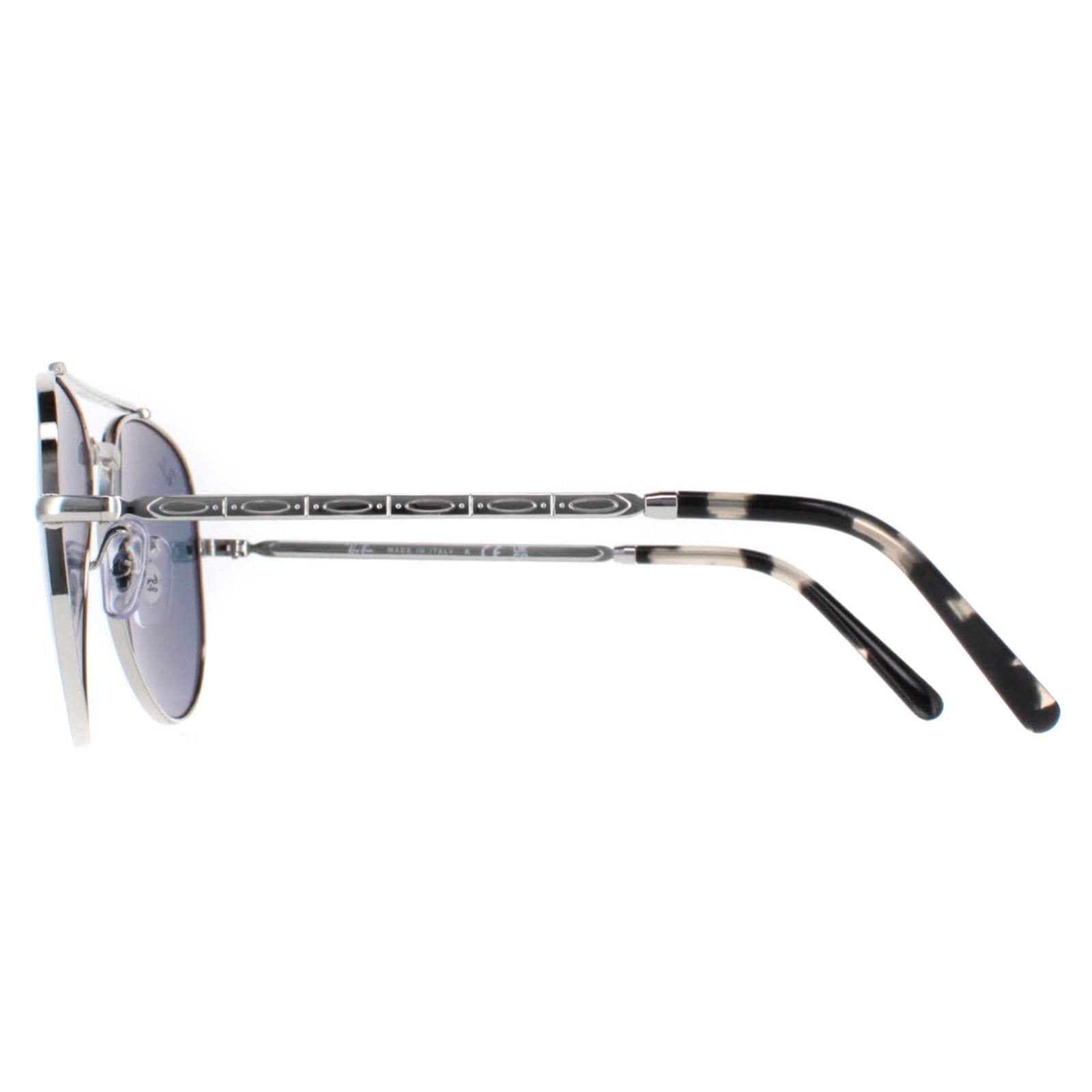 Ray-Ban Aviator Polished Silver Blue RB3625 New Aviator image 3