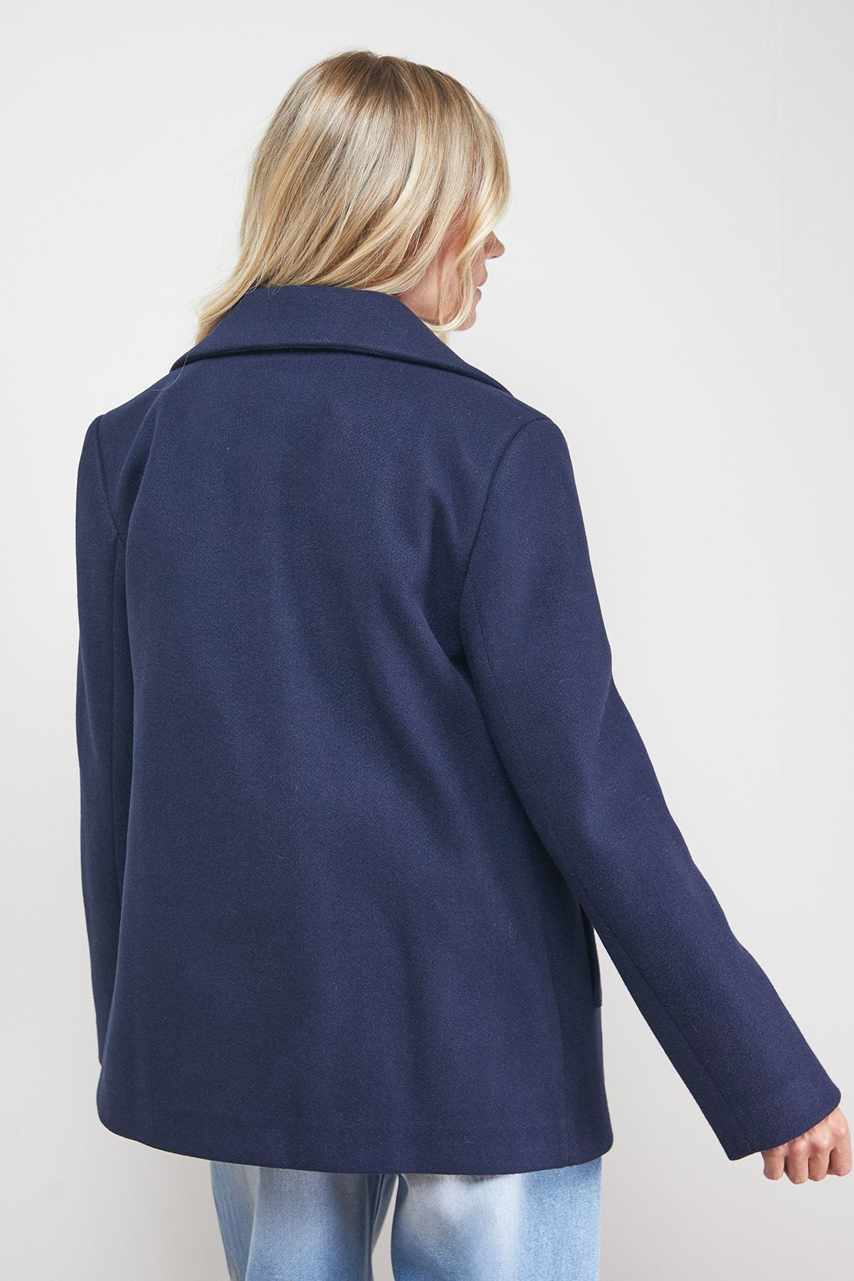 Oasis Double Breasted Blazer Coat Navy image 5