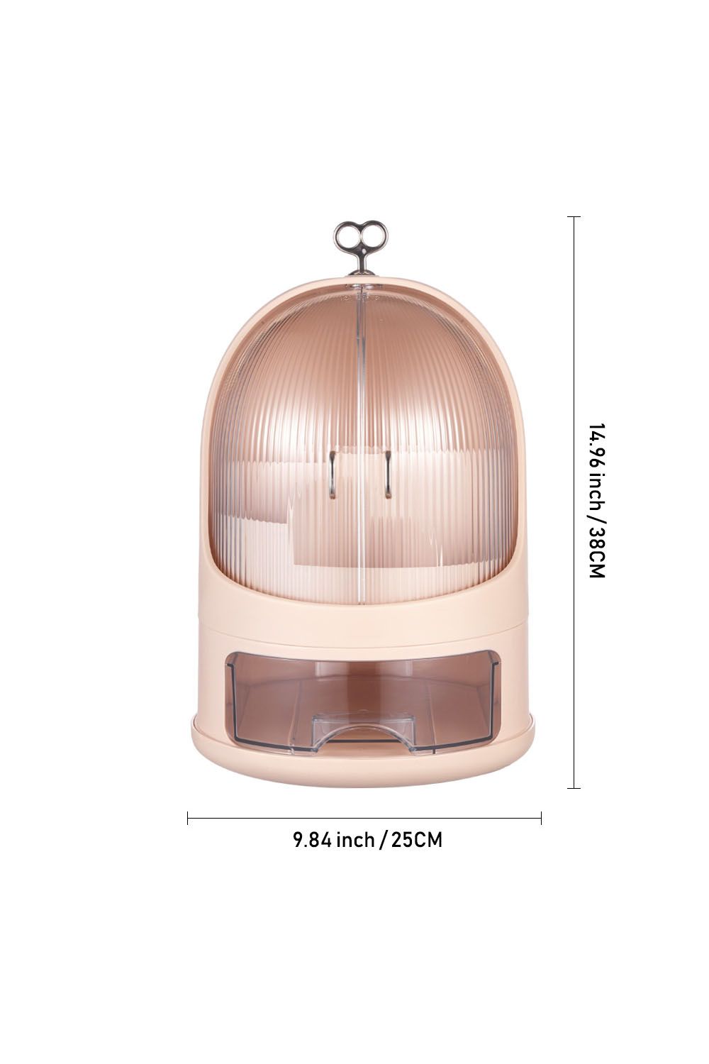 SHEONLY Freestanding Large Rotating Makeup Organizer For Dormitory & Bedroom Vanity Case image 6