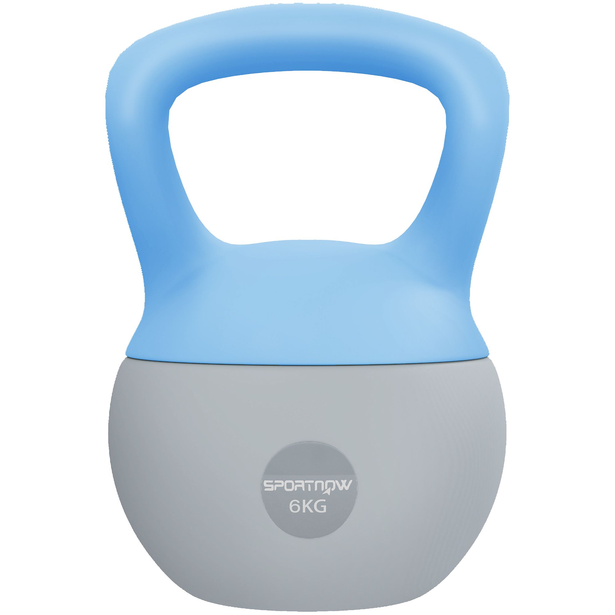 SPORTNOW 6KG Kettlebell w/ Soft Body, Non-Slip Handle, Light Blue and Grey image 2