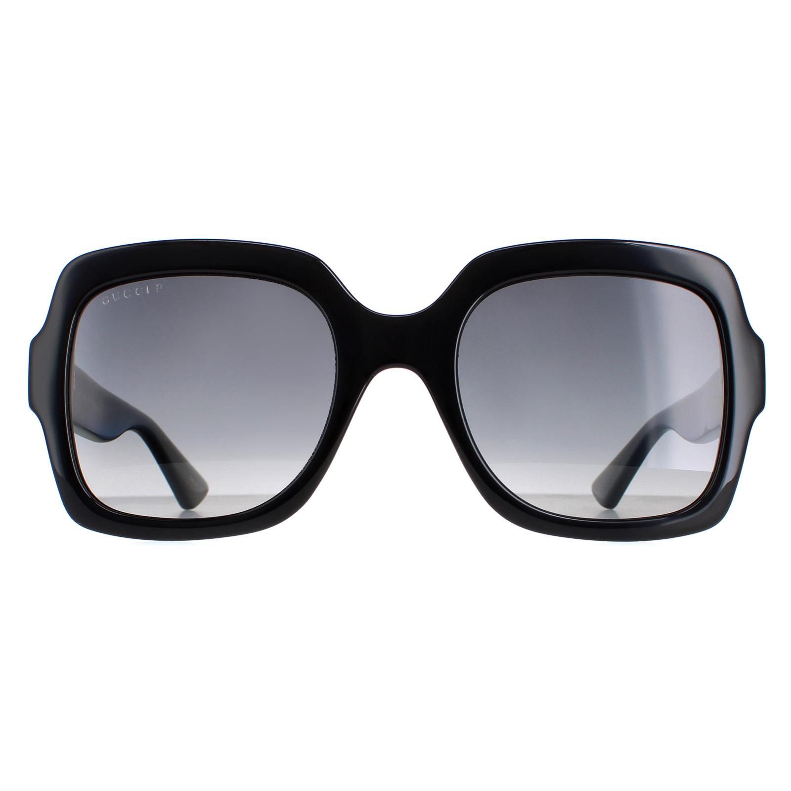 Gucci Square Black Grey Gradient Polarized GG1337S image 1