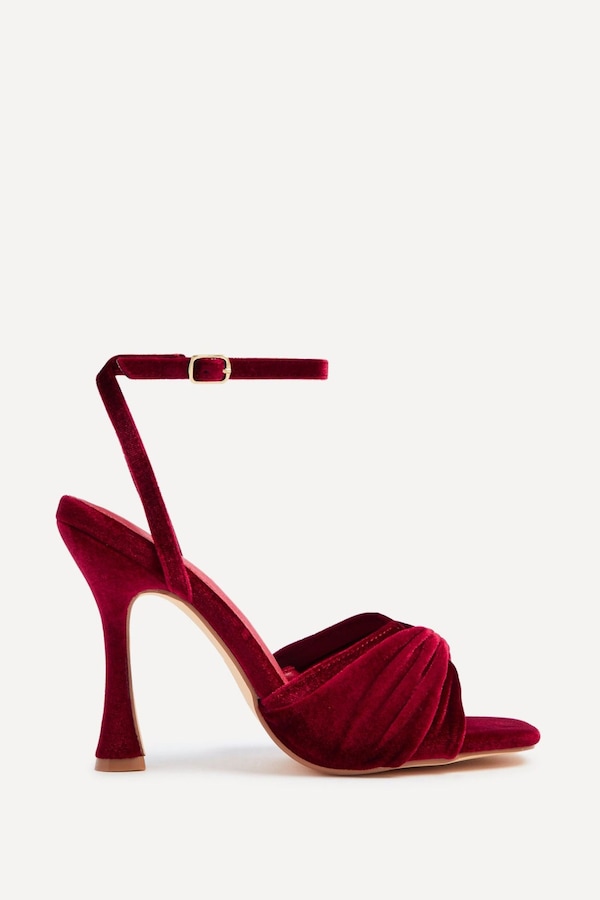 Linzi Emery Red Velvet Stiletto High Heel
