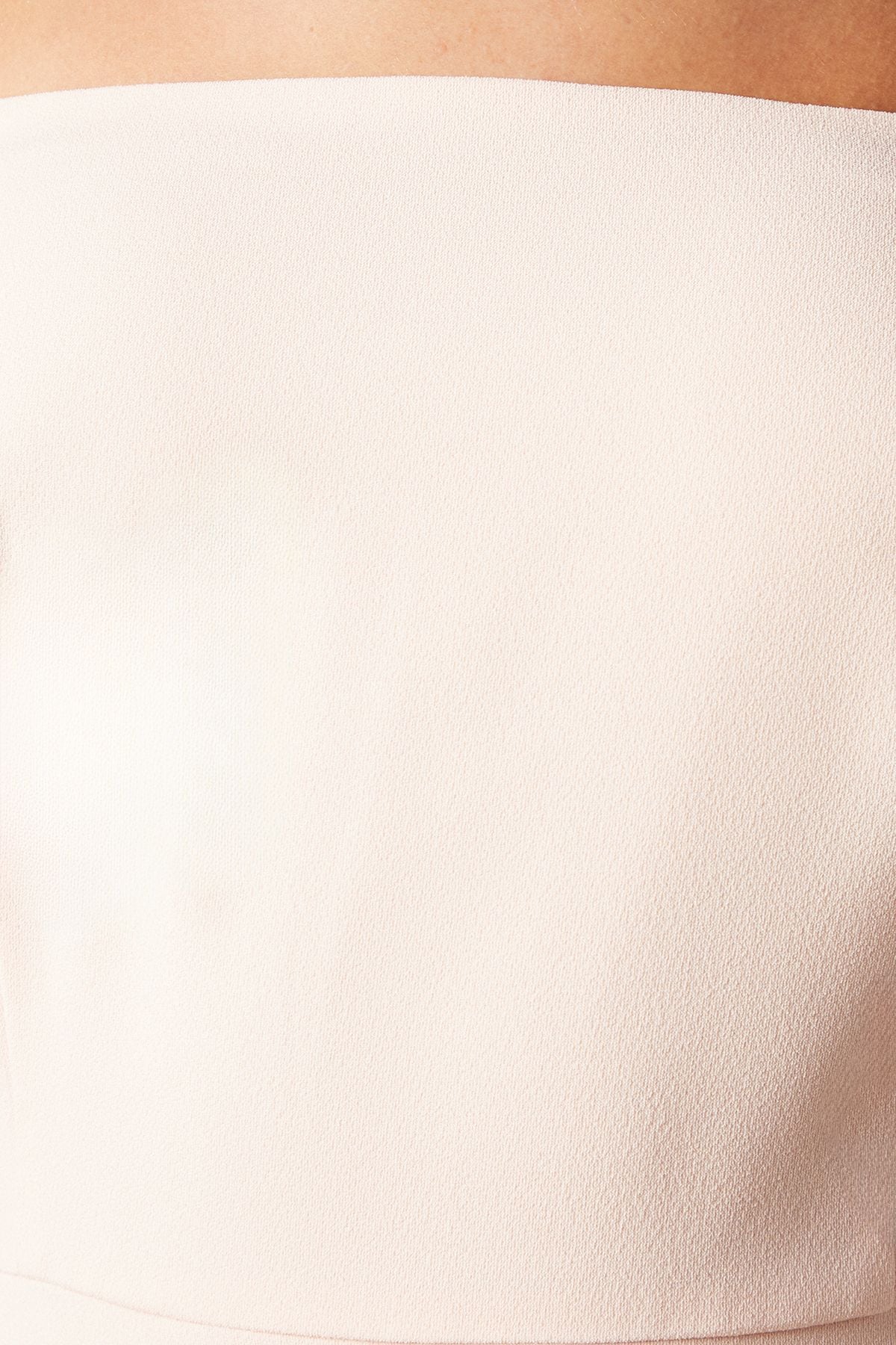 Coast Bardot Bow Shoulder Crepe Fishtail Bridesmaid Maxi Dress Blush image 5