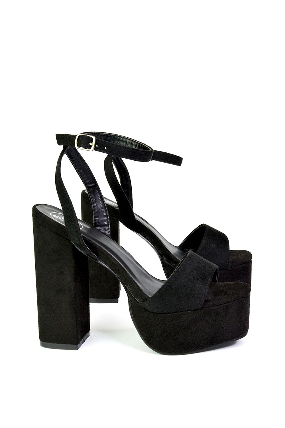 XY London 'Jayce' Strappy Chunky Block High Heel Platform Shoes With Square Toe image 2