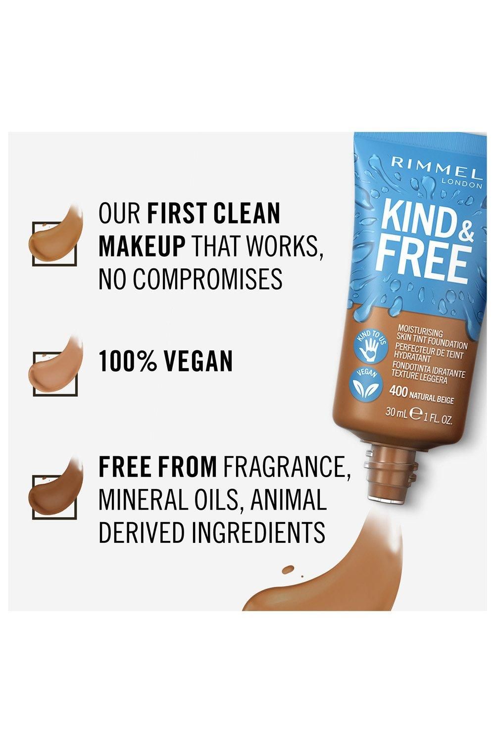 Rimmel London Kind & Free Moisturizing Skin Tint Foundation Natural Beige 400 image 5