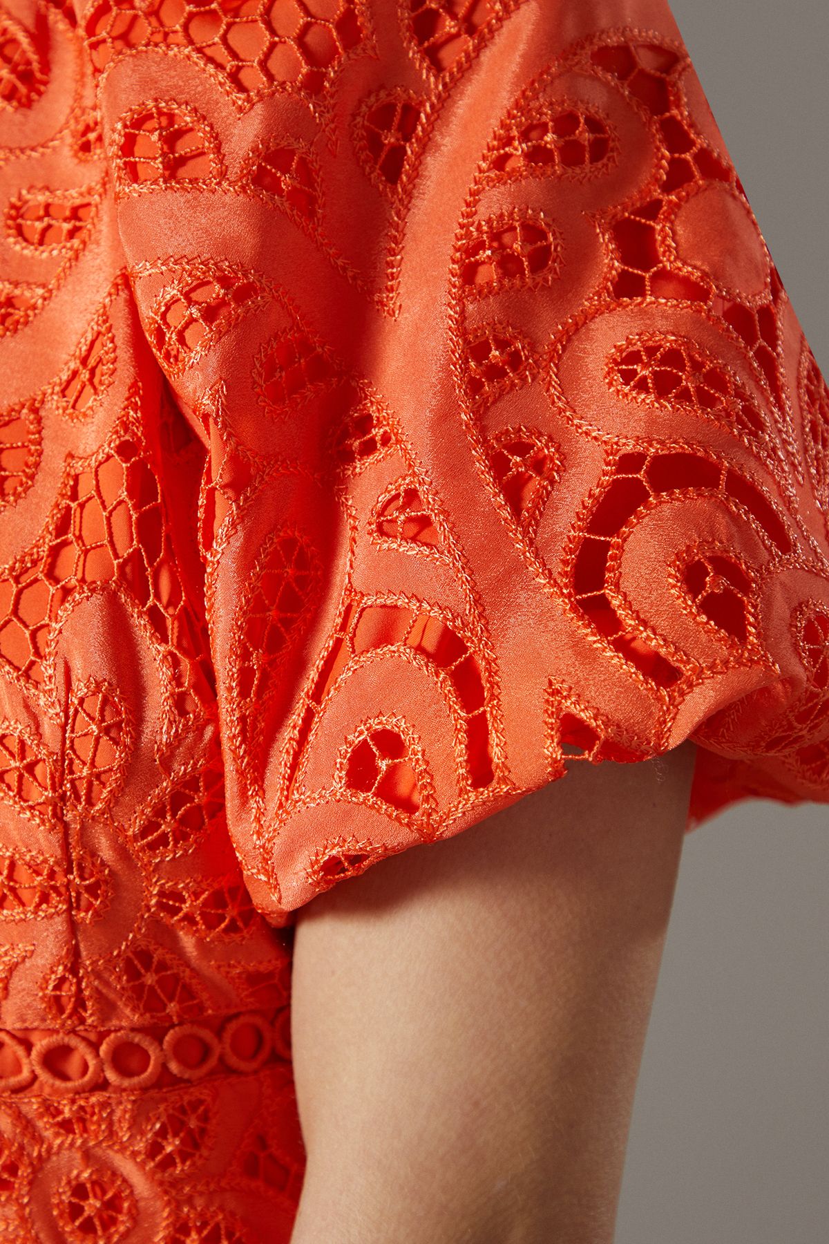 Coast Lace Detail High Low Midi Dress Orange image 5