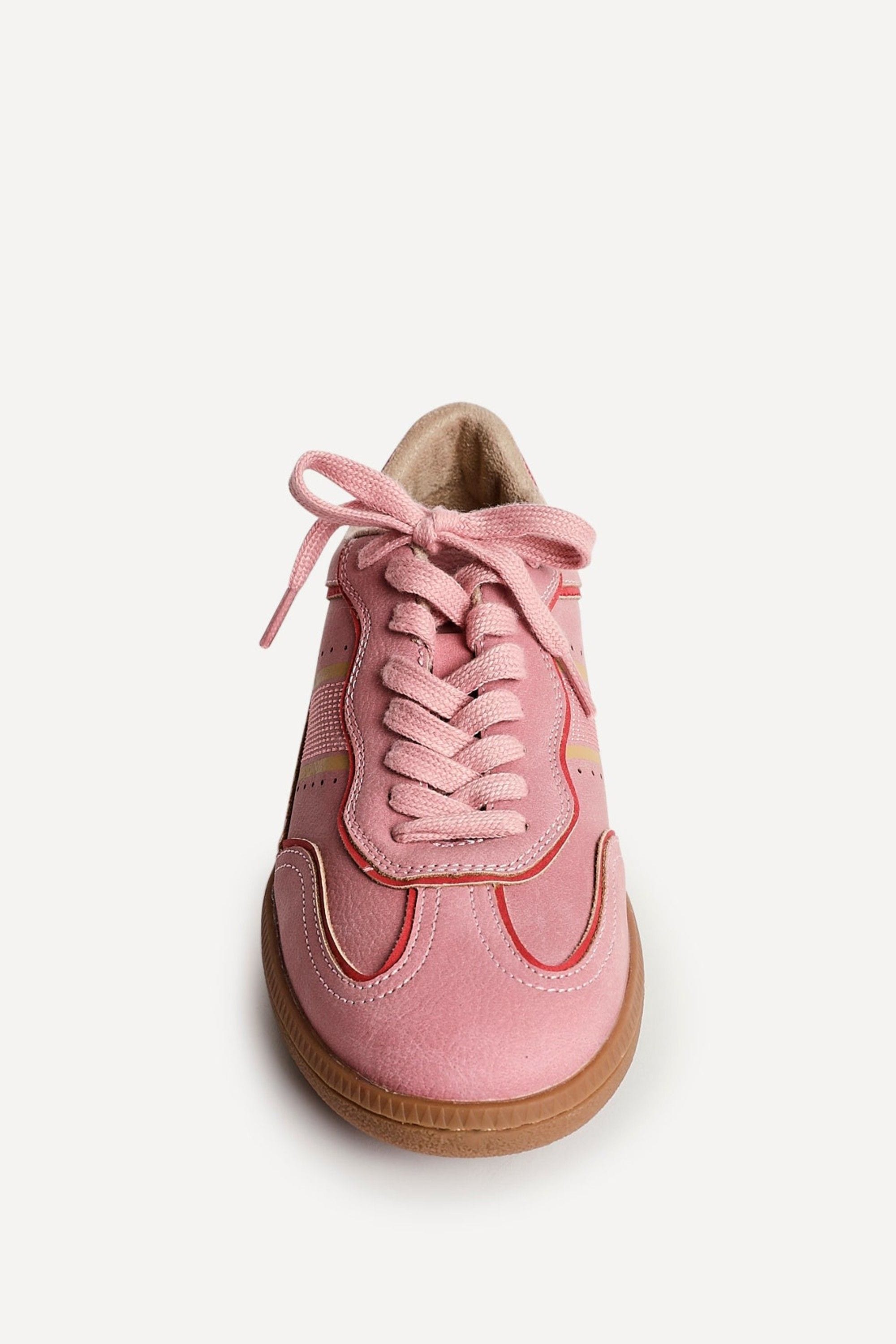 Linzi Vortex Pink & Red Retro Style Trainers image 5