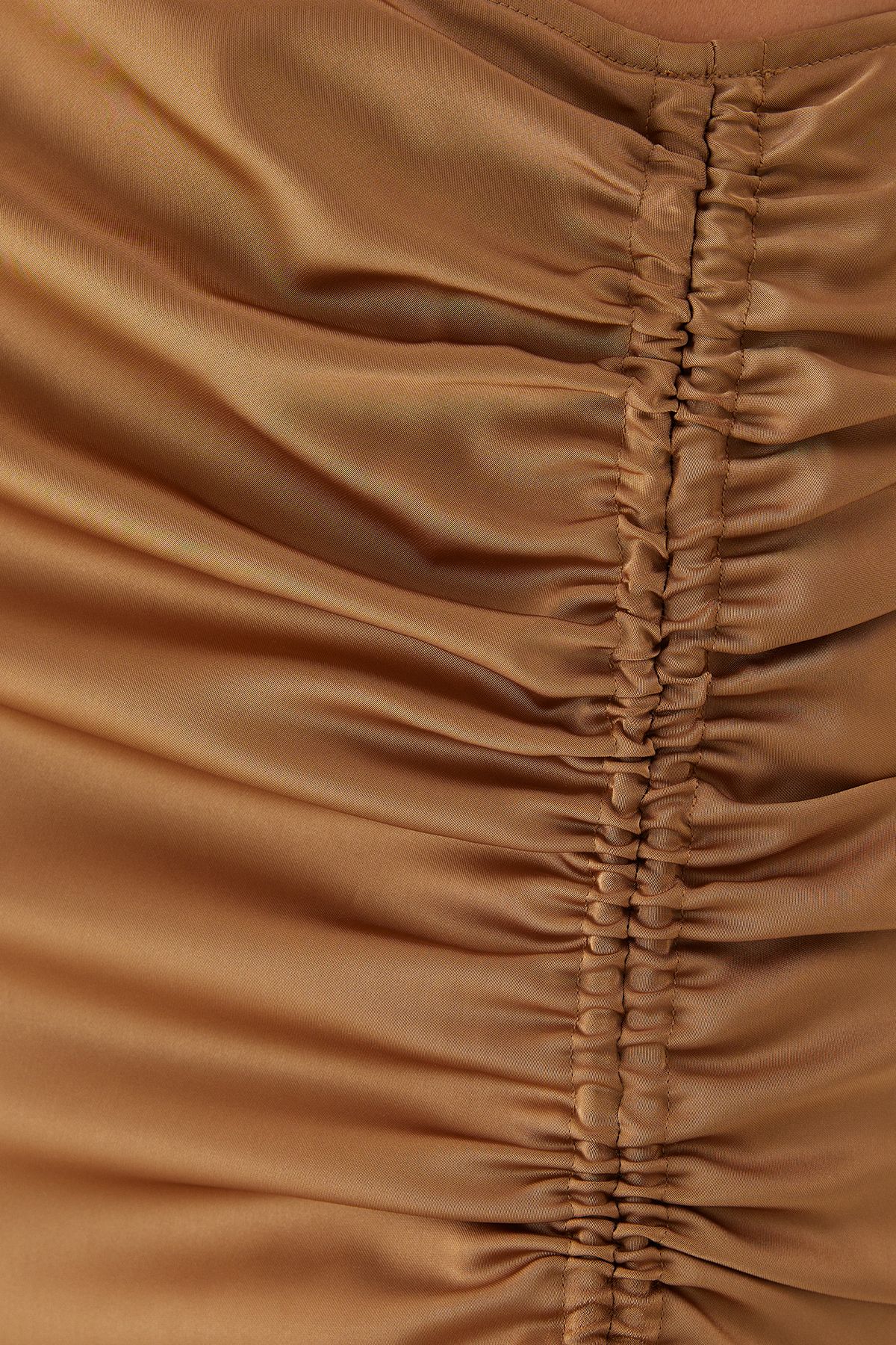 MissPap Satin Cowl Neck Top & Maxi Skirt Co-ord Bronze image 5