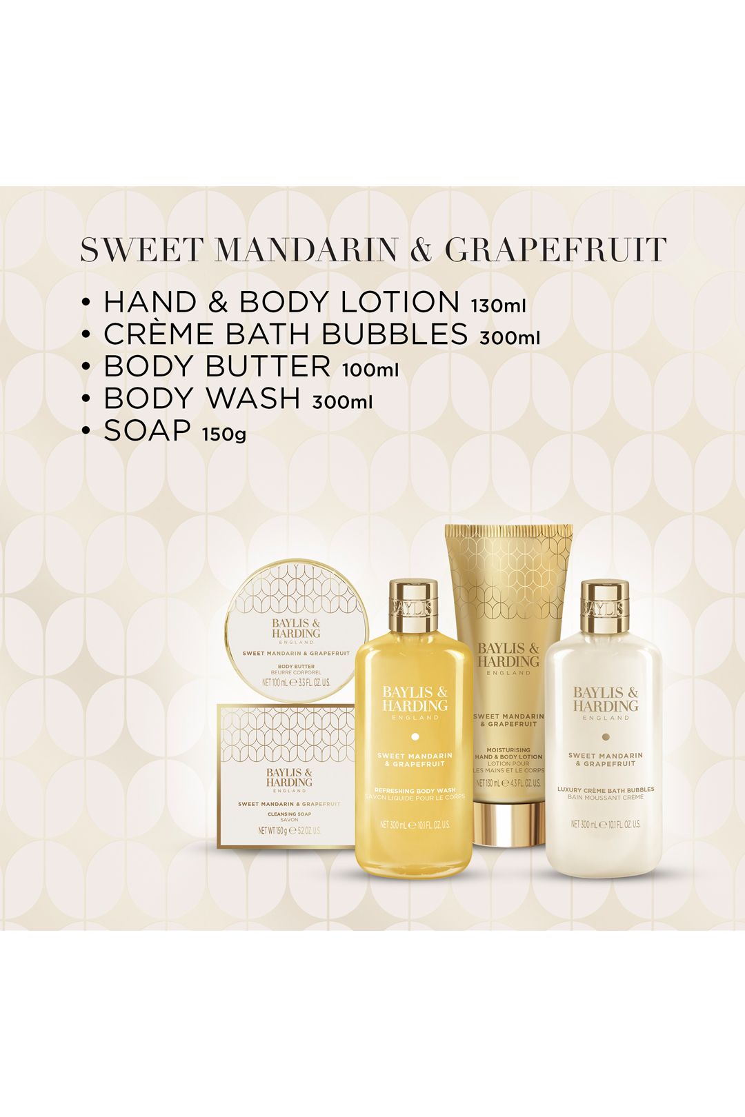 Baylis & Harding Sweet Mandarin & Grapefruit Perfect Pamper Gift Set Multi image 4