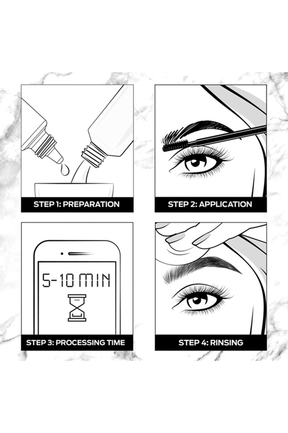 Schwarzkopf Tint Professional 'Eyebrow Dye' Tinting Kit Dark Brown 3pk image 5